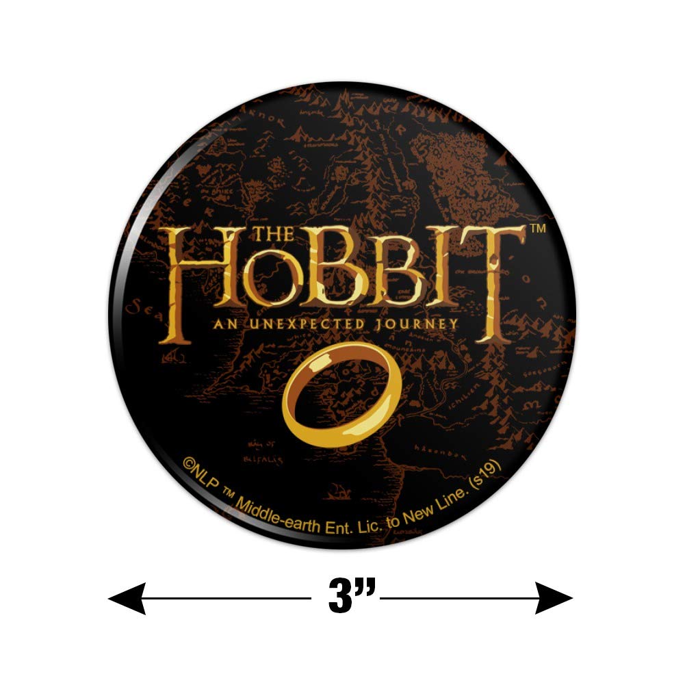The Hobbit An Unexpected Journey Logo Kitchen Refrigerator Magnet - Fun Novelty Button Magnet for Fans, Home Decor, Office, Gifts & Collectibles | Perfect for Fridge, Lockers, Whiteboards & Metal Surfaces