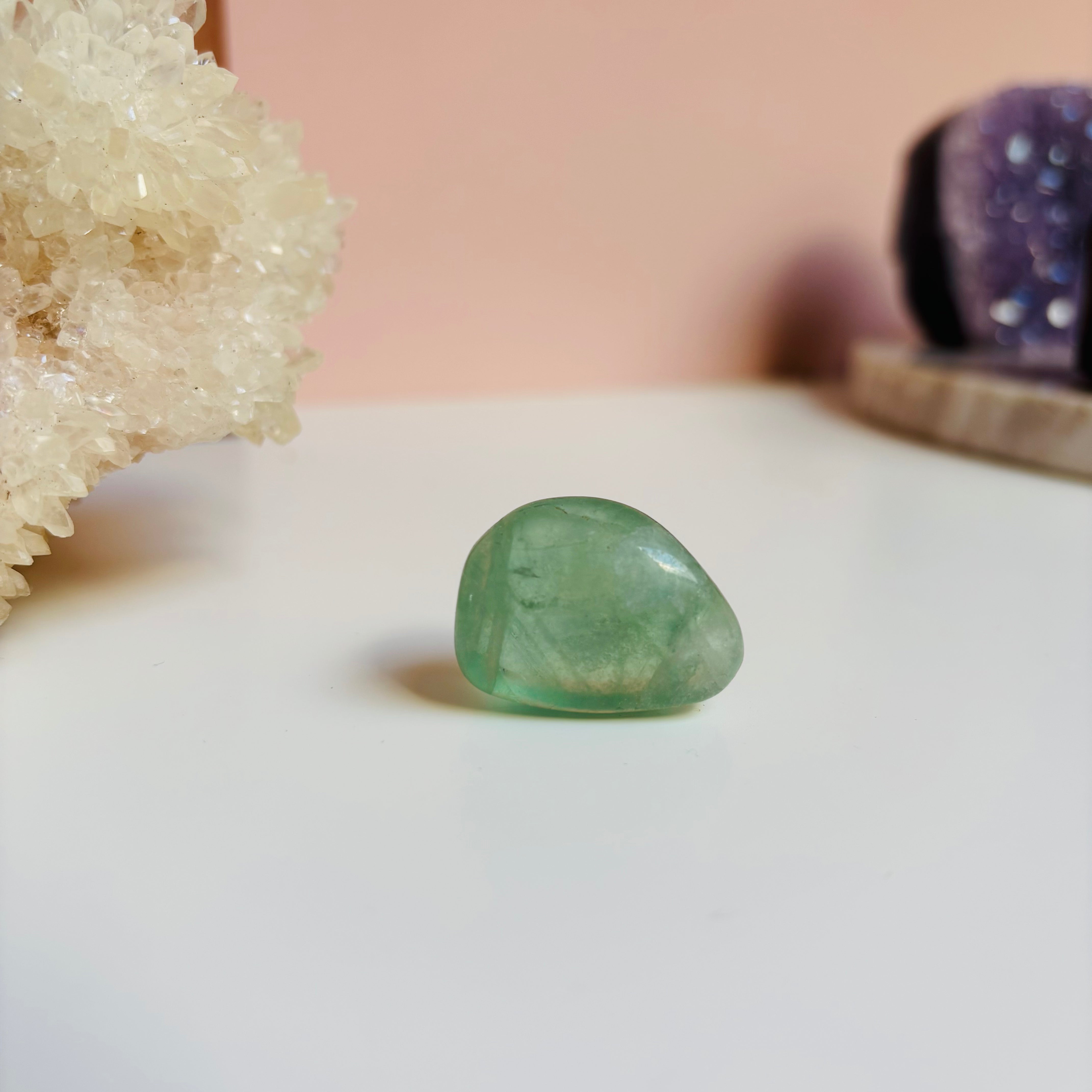 Fluorite Crystal Stone - Natural Healing Gemstone for Meditation, Energy Cleansing & Home Decor