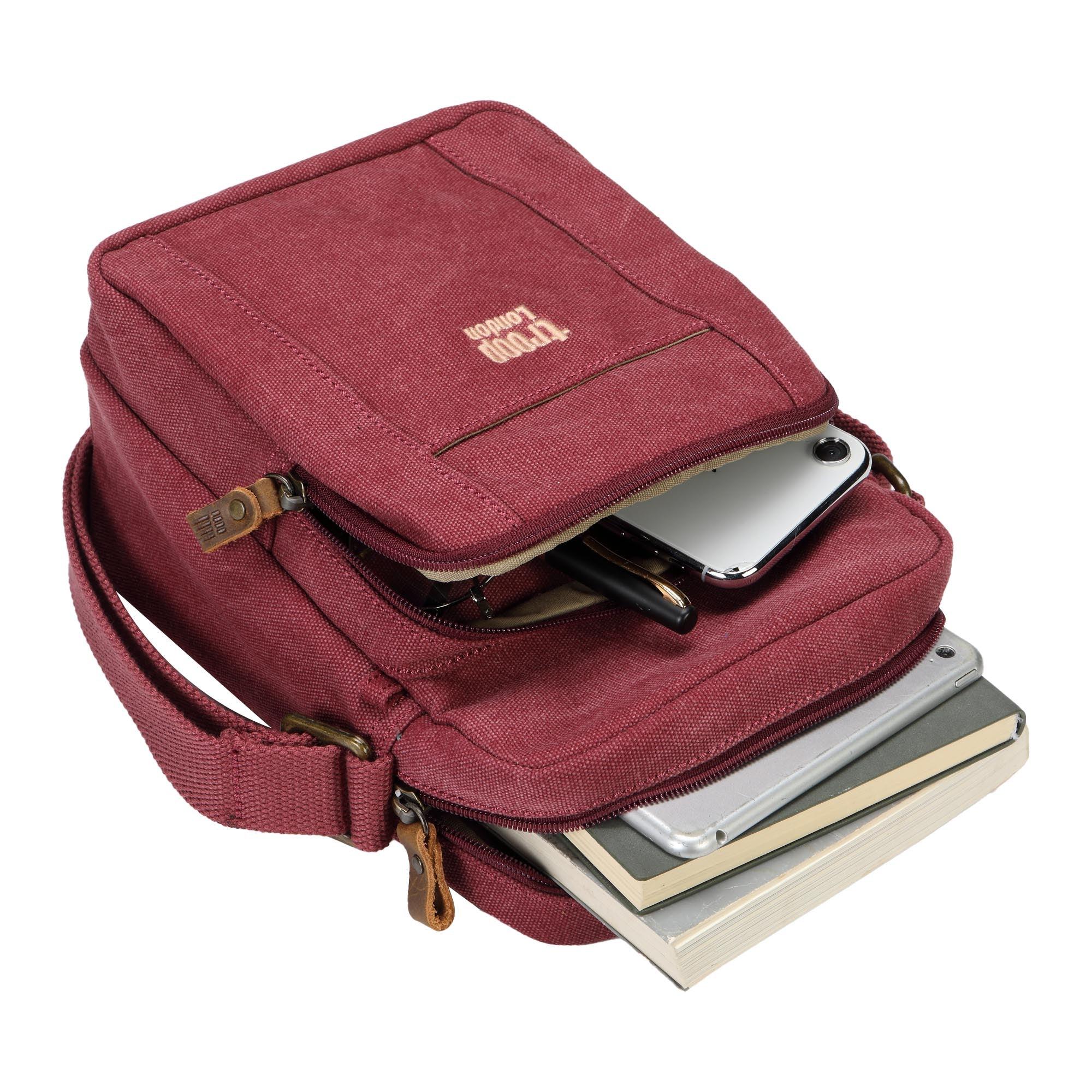 TRP0370 Troop London Classic Canvas Crossbody Bag for Men & Women - Stylish & Durable Everyday Shoulder Bag for Work, Travel & Casual Outings
