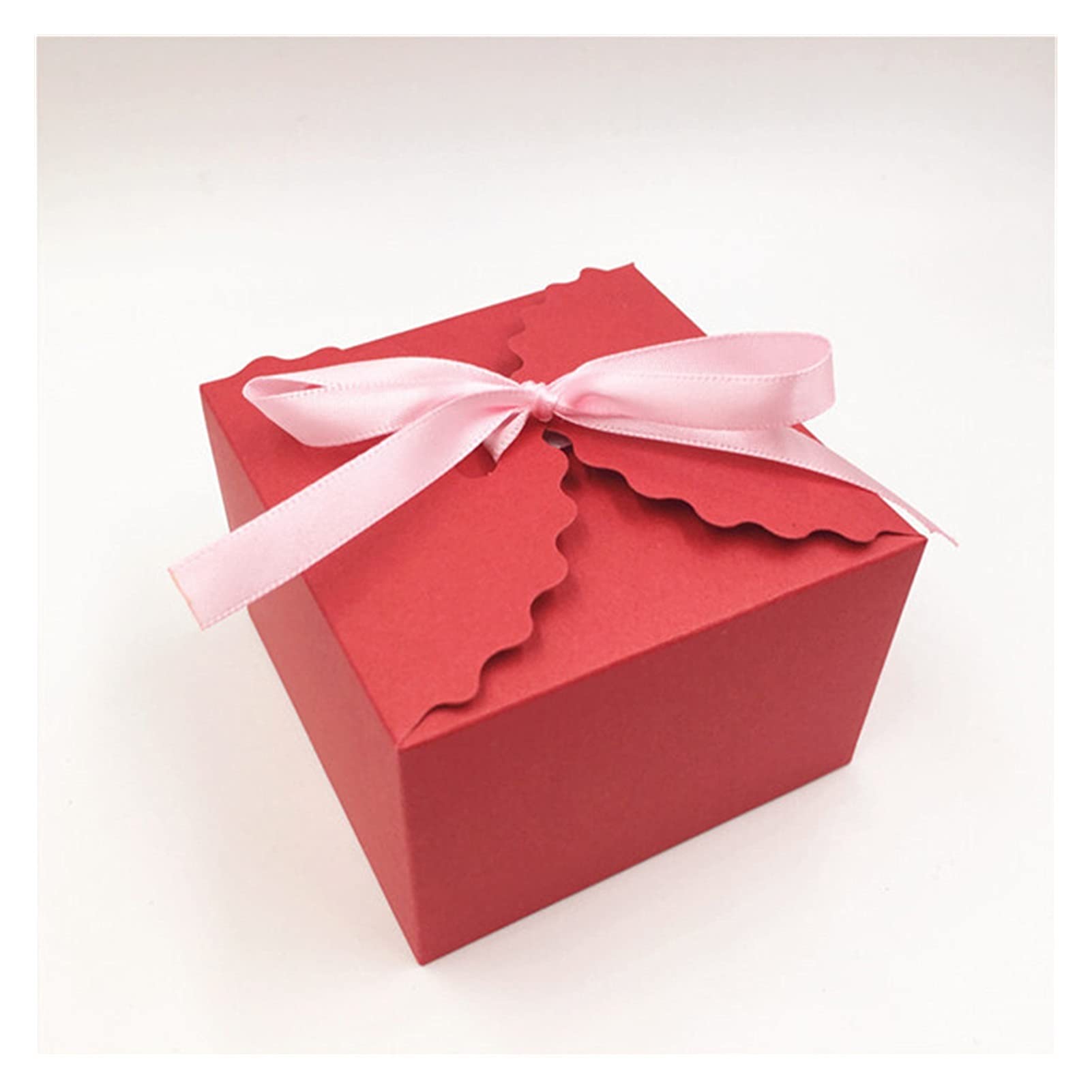 30-Piece Set of Red Candy Gift Boxes 6.5x6.5x4.5cm - Perfect for Party Favors, Wedding Treats & Holiday Snack Packaging