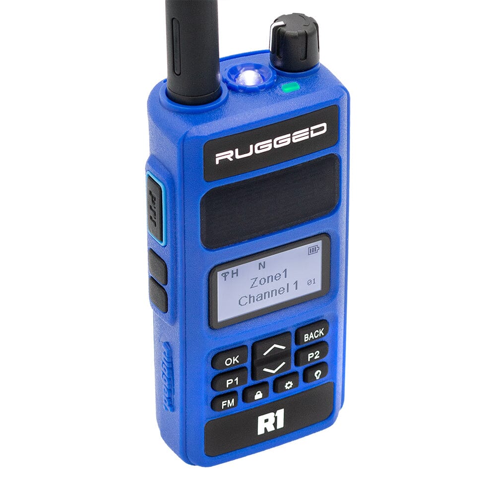 Rugged R1 Business Band Two-Way Handheld Radio - Digital & Analog Walkie Talkie for Construction, Warehouse & Outdoor Adventures