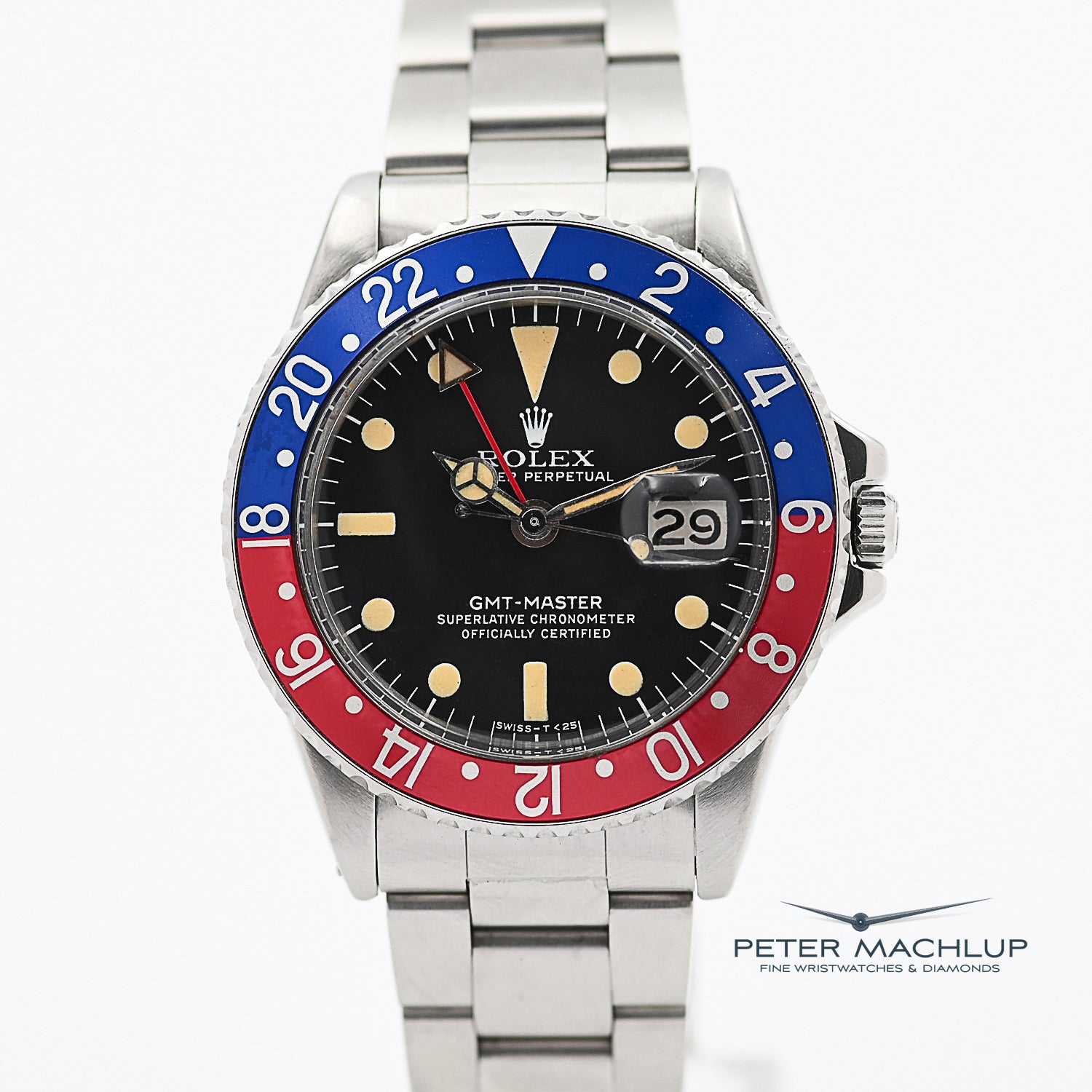 Vintage Rolex GMT-Master 40mm Stainless Steel Watch 1972 - Perfect for Collectors & Luxury Watch Enthusiasts | Travel, Business & Special Occasions