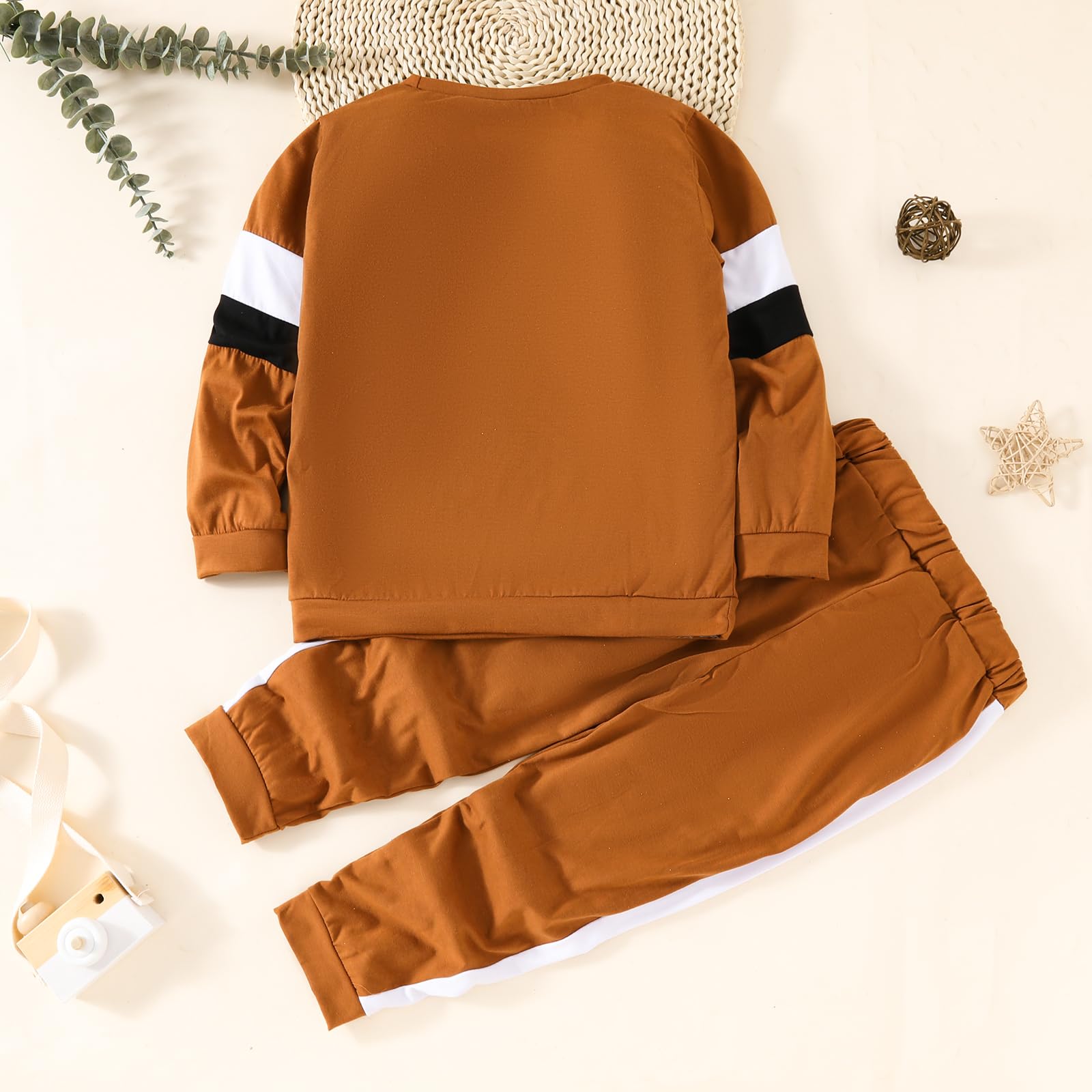 Colorblock Toddler Boy Outfit Set - 2PC Top & Contrast Pants | Cute Playtime & Casual Wear for 1-3 Year Olds