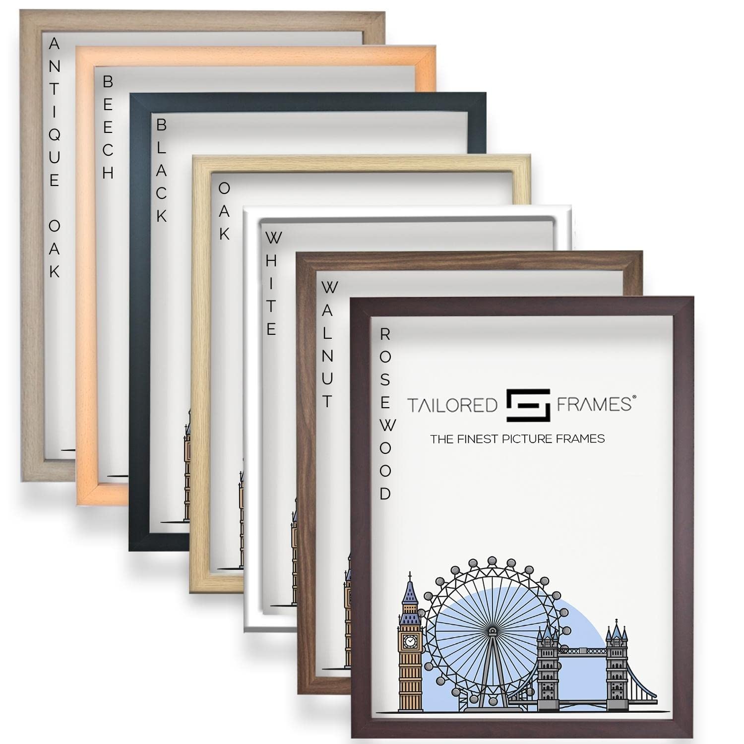 Seattle Black 20x10 Inch Square Edge Single Picture Frame - Wall Mount Photo Display for Home & Office Decor | Perfect for Family Photos, Artwork, and Graduation Portraits