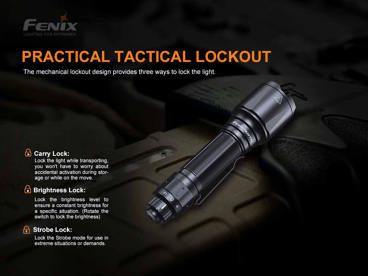 Fenix TK22 TAC Tactical Flashlight - 1000 Lumens, Rechargeable, Waterproof for Outdoor, Camping, Hunting & Emergency Use