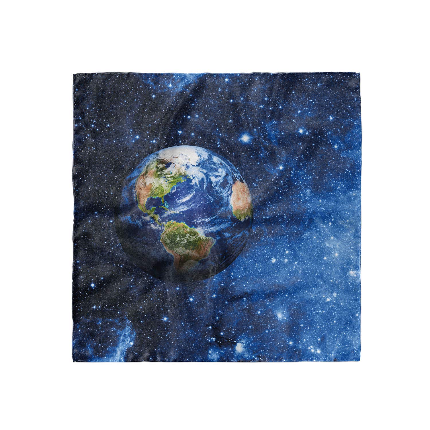 Ambesonne Space Hair Scarf with Planet Earth Solar System Print - Stylish Head Wrap for Women, Boho Fashion Accessory for Outdoor Activities, Travel, and Everyday Wear
