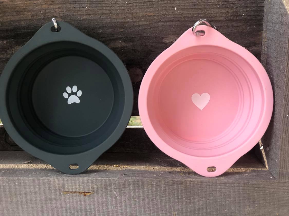 Portable Collapsible Silicone Dog Bowl for Travel, Hiking & Camping - Leak Proof, Lightweight Pet Food & Water Dish for Dogs & Cats - Perfect for Outdoor Adventures, Road Trips & Daily Use