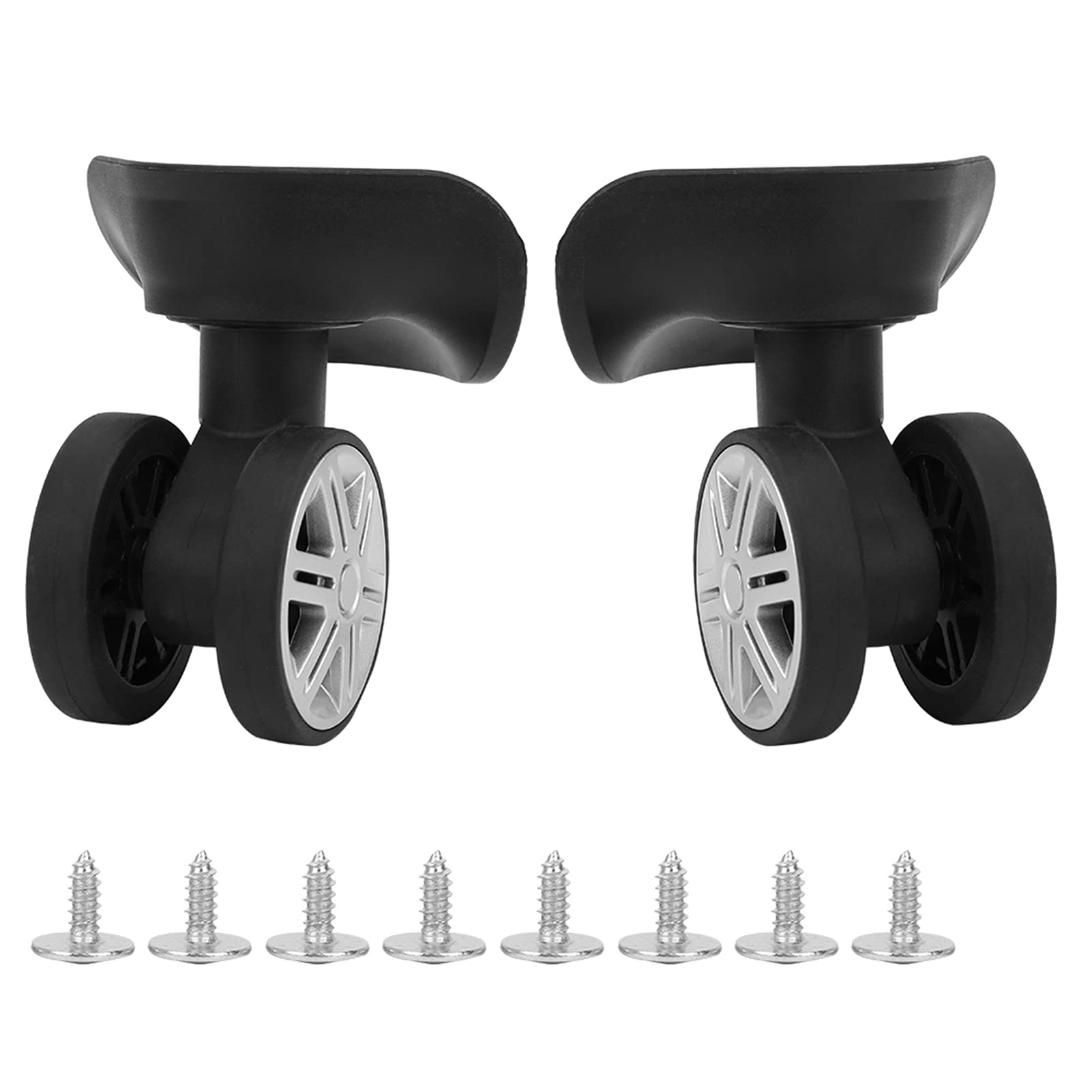 Nofaner Universal Luggage Wheels Replacement - 1 Pair Heavy Duty Suitcase Wheels for Travel Bags & Draw-Bar Boxes | Perfect for Smooth Airport Travel & Business Trips