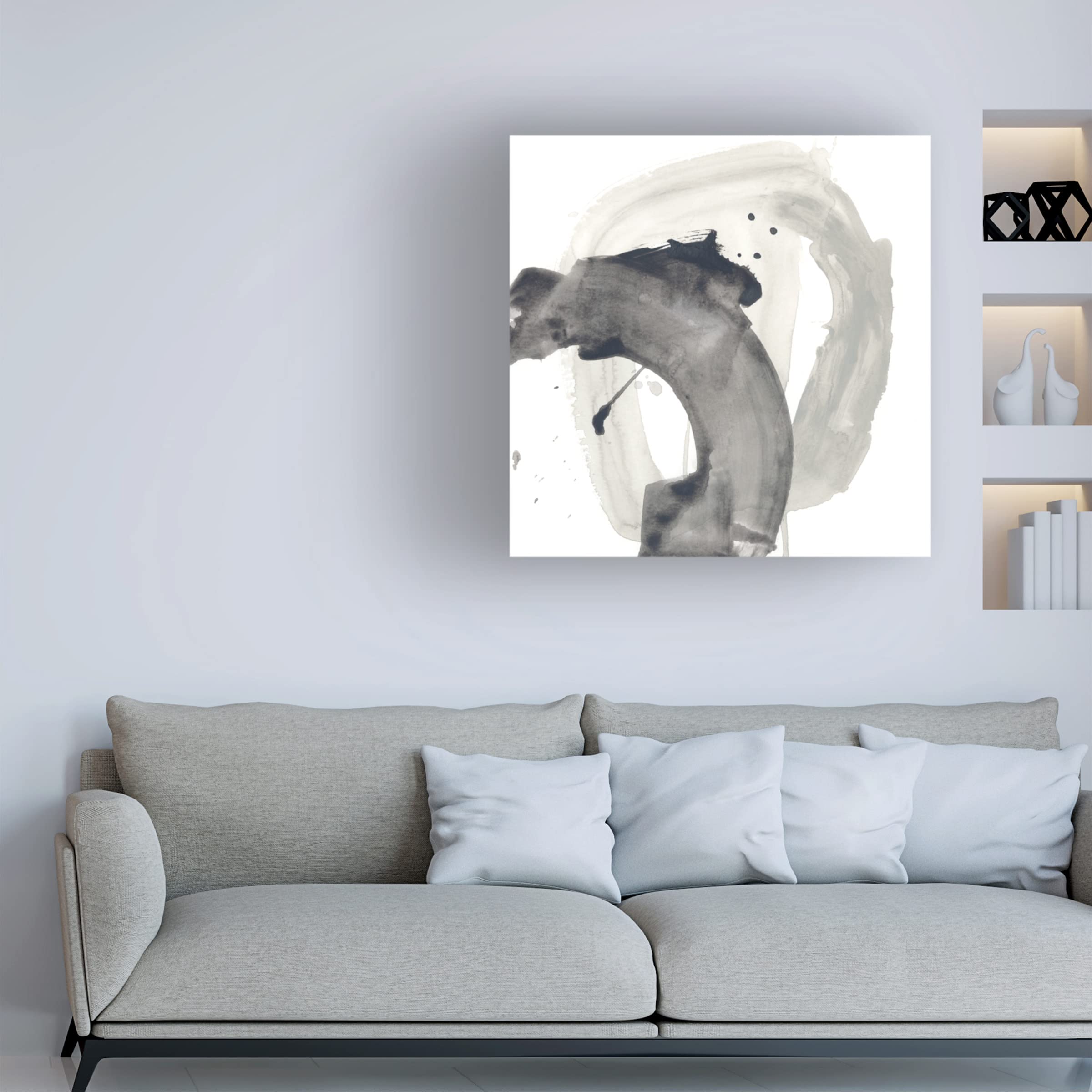 June Erica Vess 'Swath VI' Canvas Wall Art Print - Modern Abstract Painting for Living Room, Bedroom & Office Decor