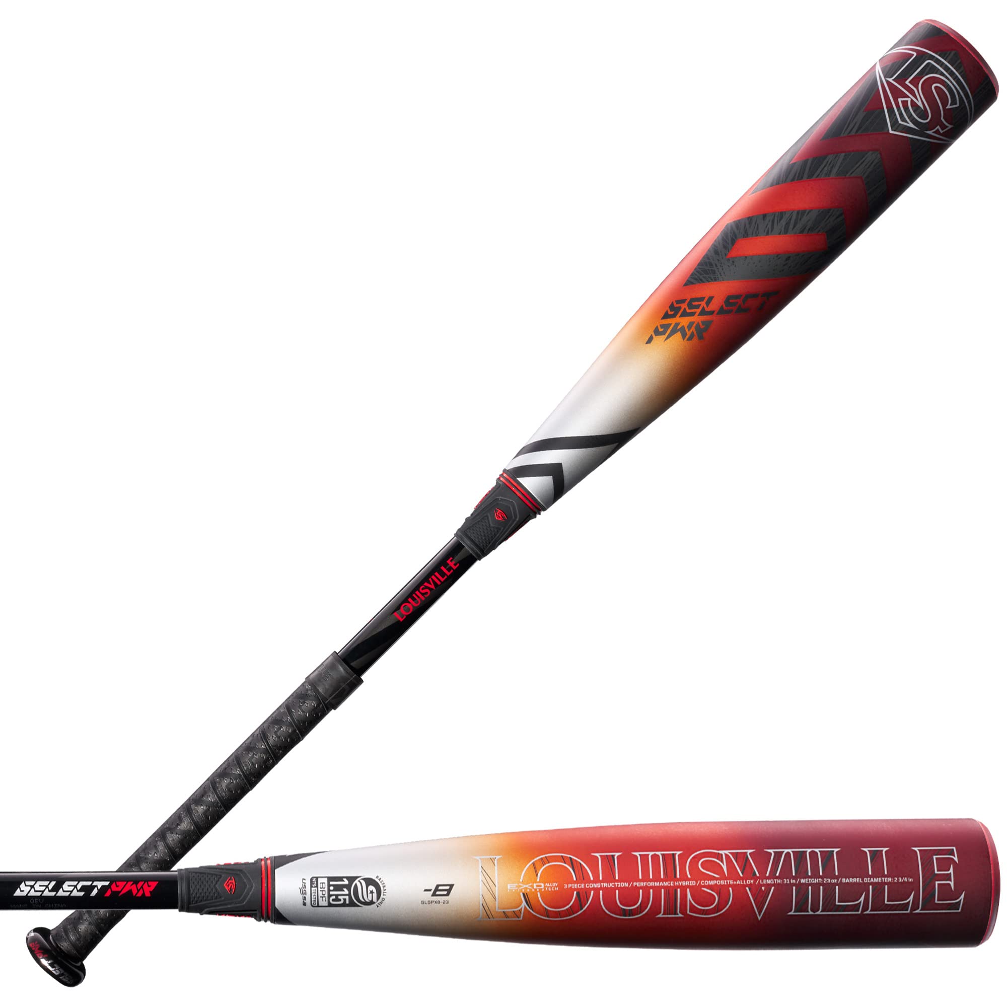 Louisville Slugger 2023 Select PWR™ USSSA Baseball Bat -10 -8 -5 Drop Weight | High Performance Youth & Adult Baseball Bats for USSSA Tournaments & Training