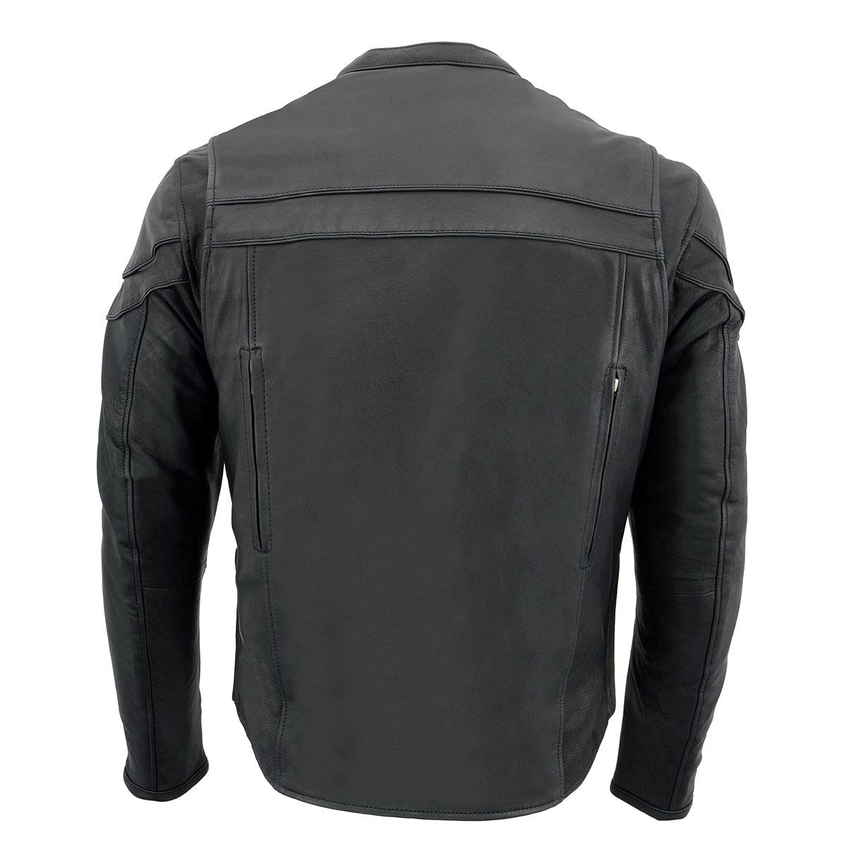Milwaukee Leather MLM1526 Men's Premium Black Cool-Tec Leather Motorcycle Jacket - Breathable & Stylish Riding Gear for Summer & Urban Commuting