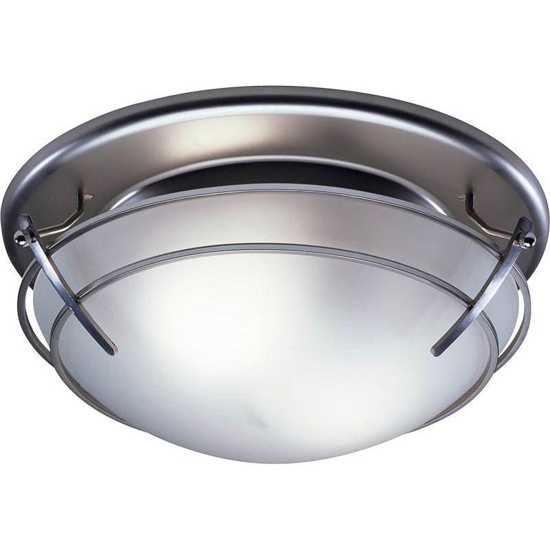 Broan 757SN 80 CFM Satin Nickel Ceiling Mount Bathroom Exhaust Fan with Light - Quiet Ventilation for Bathroom, Shower & Home Moisture Control