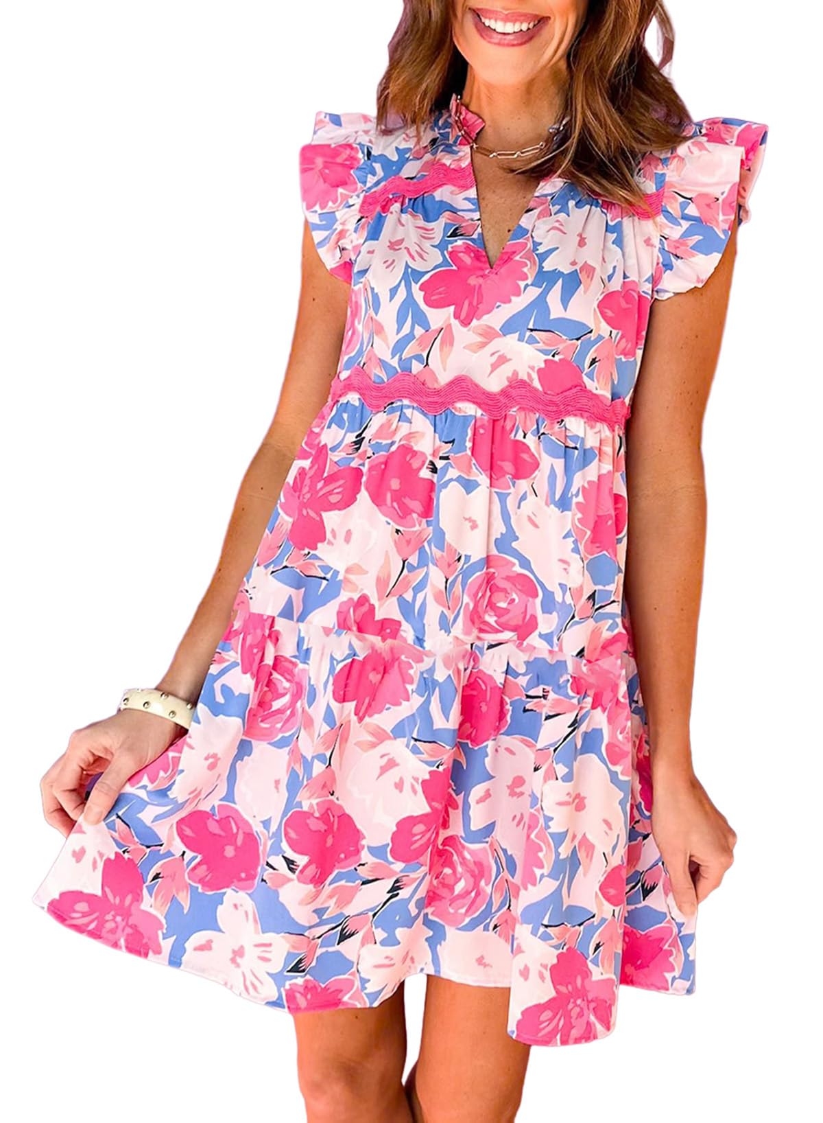 Women's Summer Dresses - Casual Loose Midi & A-Line Mini Dresses with Bohemian Floral Print | Perfect for Beach Vacations, Date Nights & Outdoor Parties