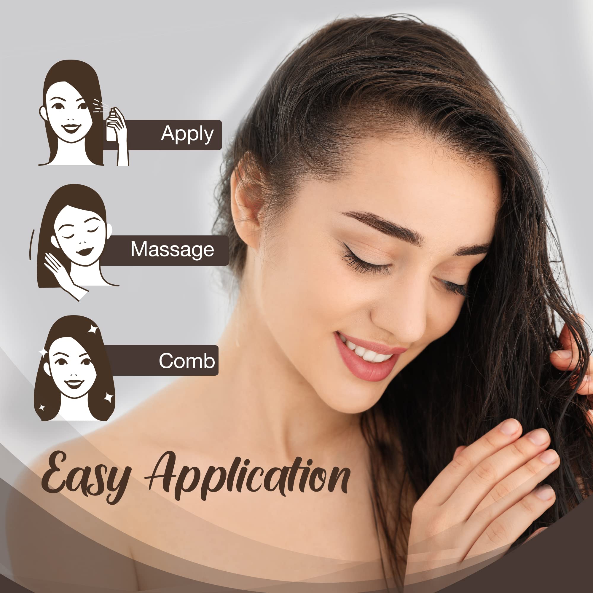 HerStyler Castor Oil Hair Serum for Hair Growth & Shine - Vitamin E Enriched Heat Protectant for Silky, Strong Hair - Perfect for Daily Styling, Heat Tools & Damaged Hair Repair