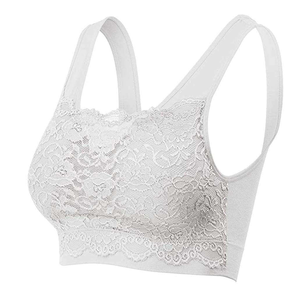 Wireless Comfort Seamless Lace Bralette for Women - Soft Yoga Cami with Built-in Support - Perfect for Yoga, Lounge & Everyday Wear