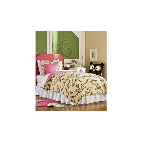 Livingquarters Kids Twin Owl Quilt Set with Sham - Soft & Cozy Bedding for Boys & Girls - Perfect for Nursery, Kids Room or Sleepovers