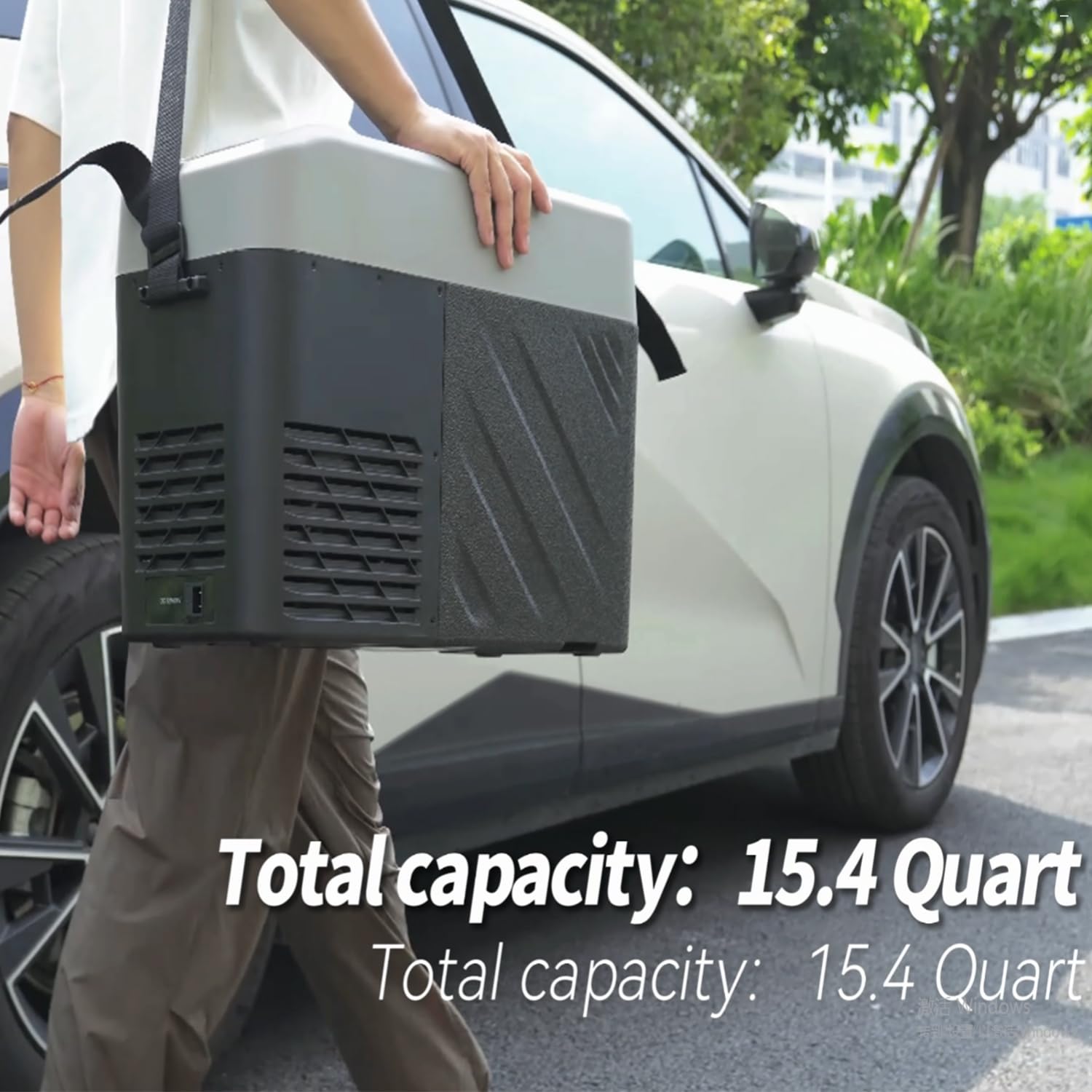 Alpicool KCF15 12V Portable Car Freezer - 15.4 Quart (14.6L) Fast Cooling Mini Fridge for Vehicles, Camping & Road Trips (-4°F to 68°F) - Perfect for Travel, Picnics & Outdoor Adventures