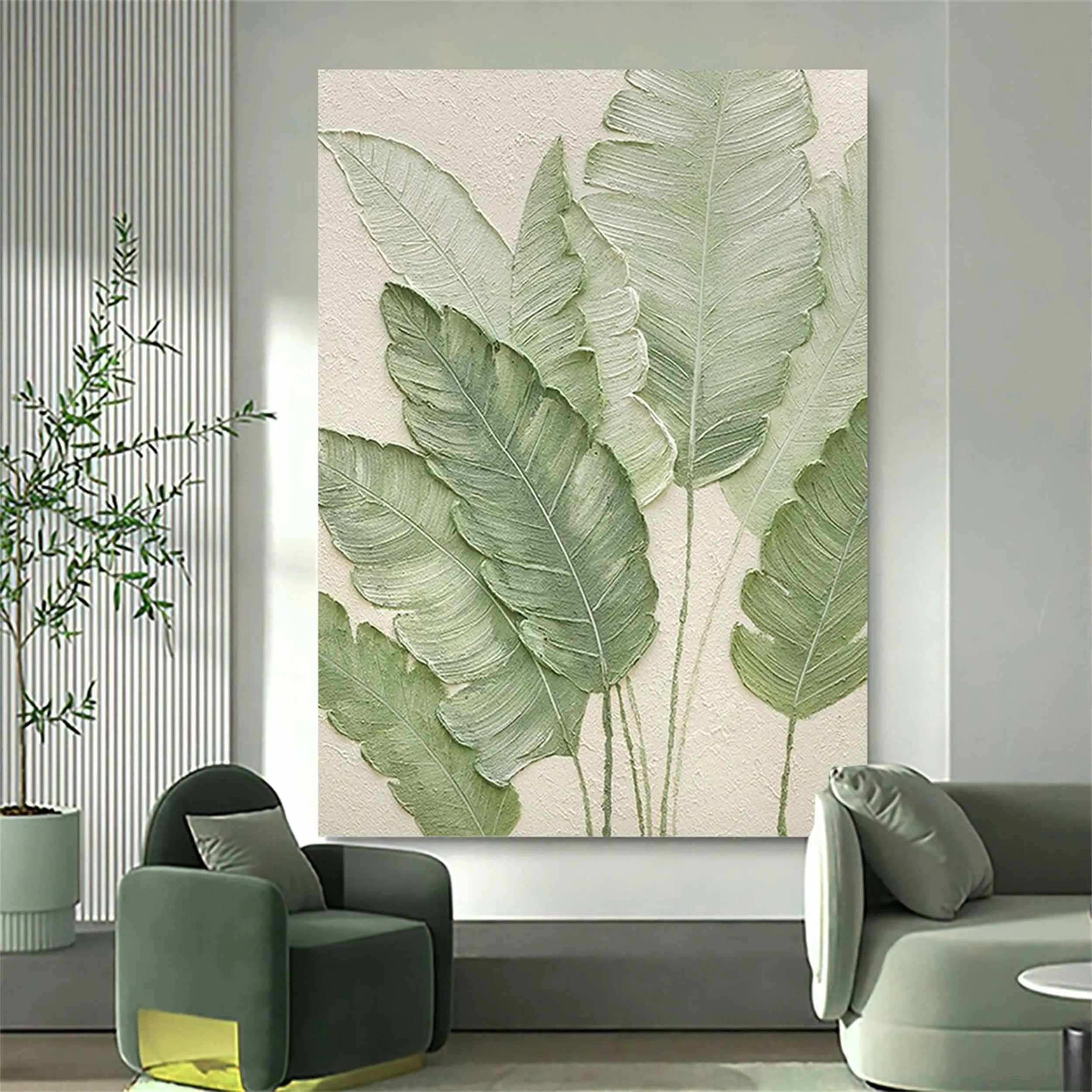 Blue & Green Abstract Art Print #BG050 - Modern Wall Decor for Living Room, Bedroom & Office