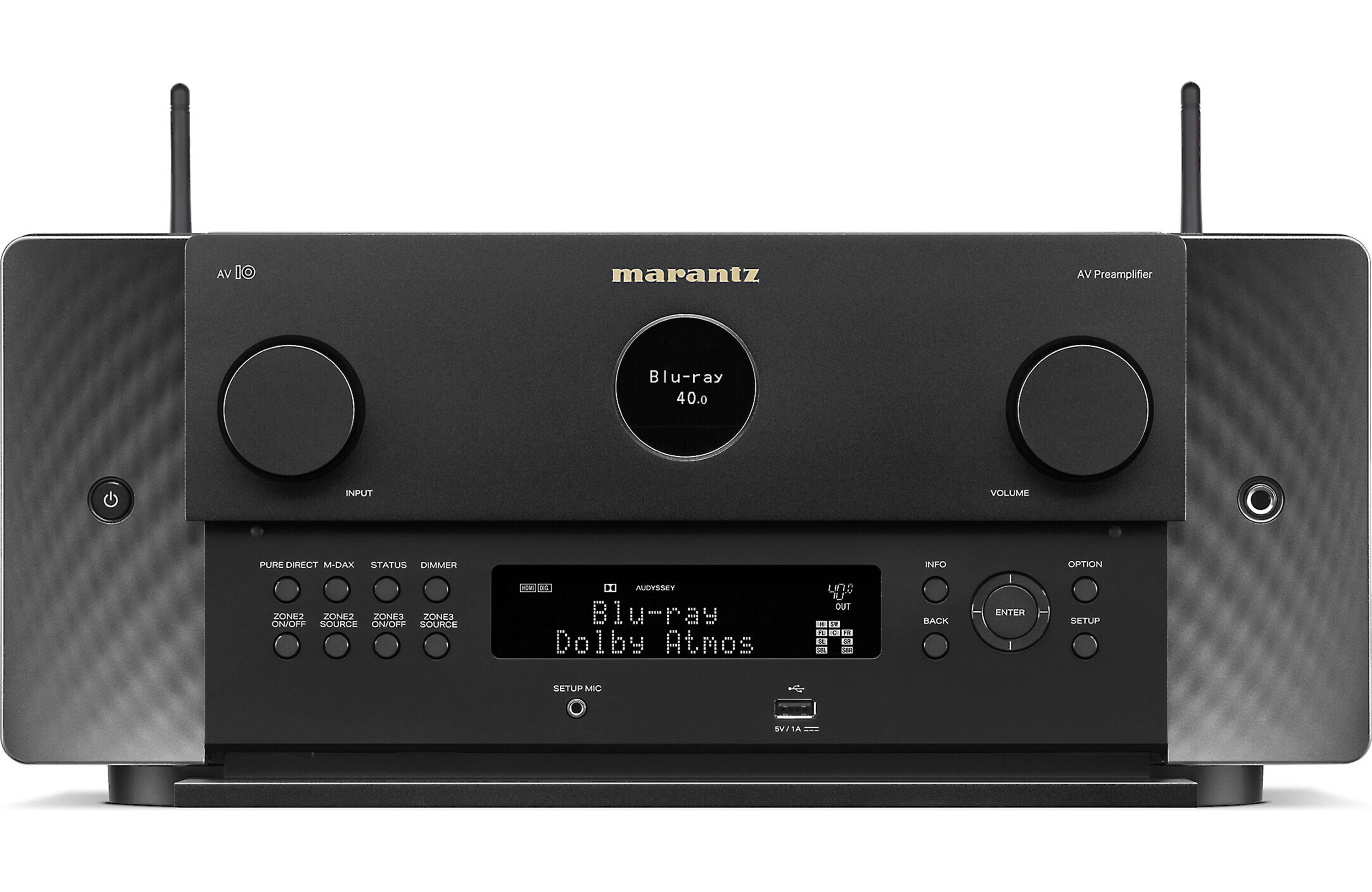 Marantz AV10 Reference 15.4 Channel Home Theater Preamplifier Processor - Premium Audio for Immersive Movie Nights & Music Listening