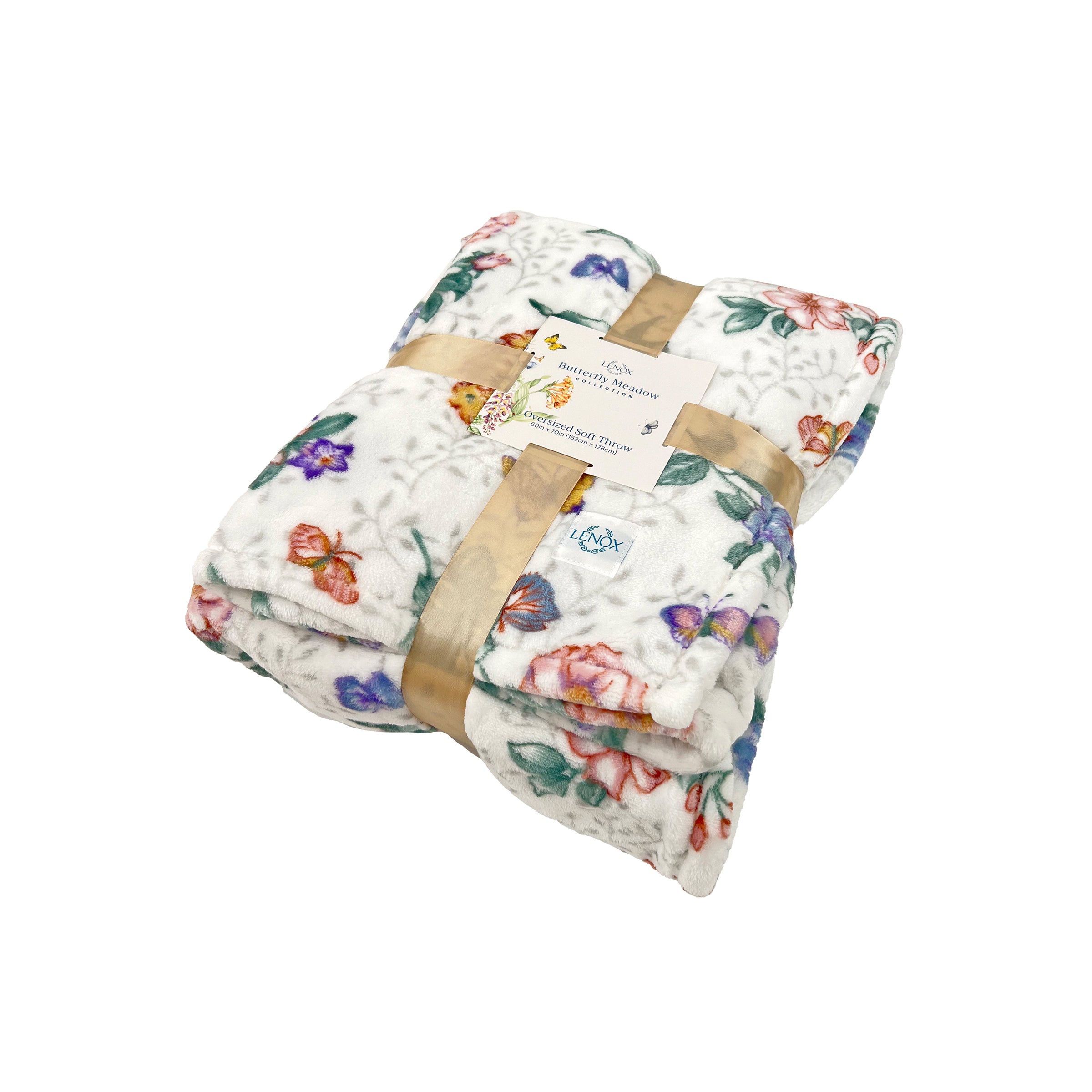 Butterfly Meadow Throw Blanket - Soft Floral Pattern Cozy Blanket for Sofa, Bed & Outdoor Picnics | Lightweight Decorative Throw for Women & Home Decor