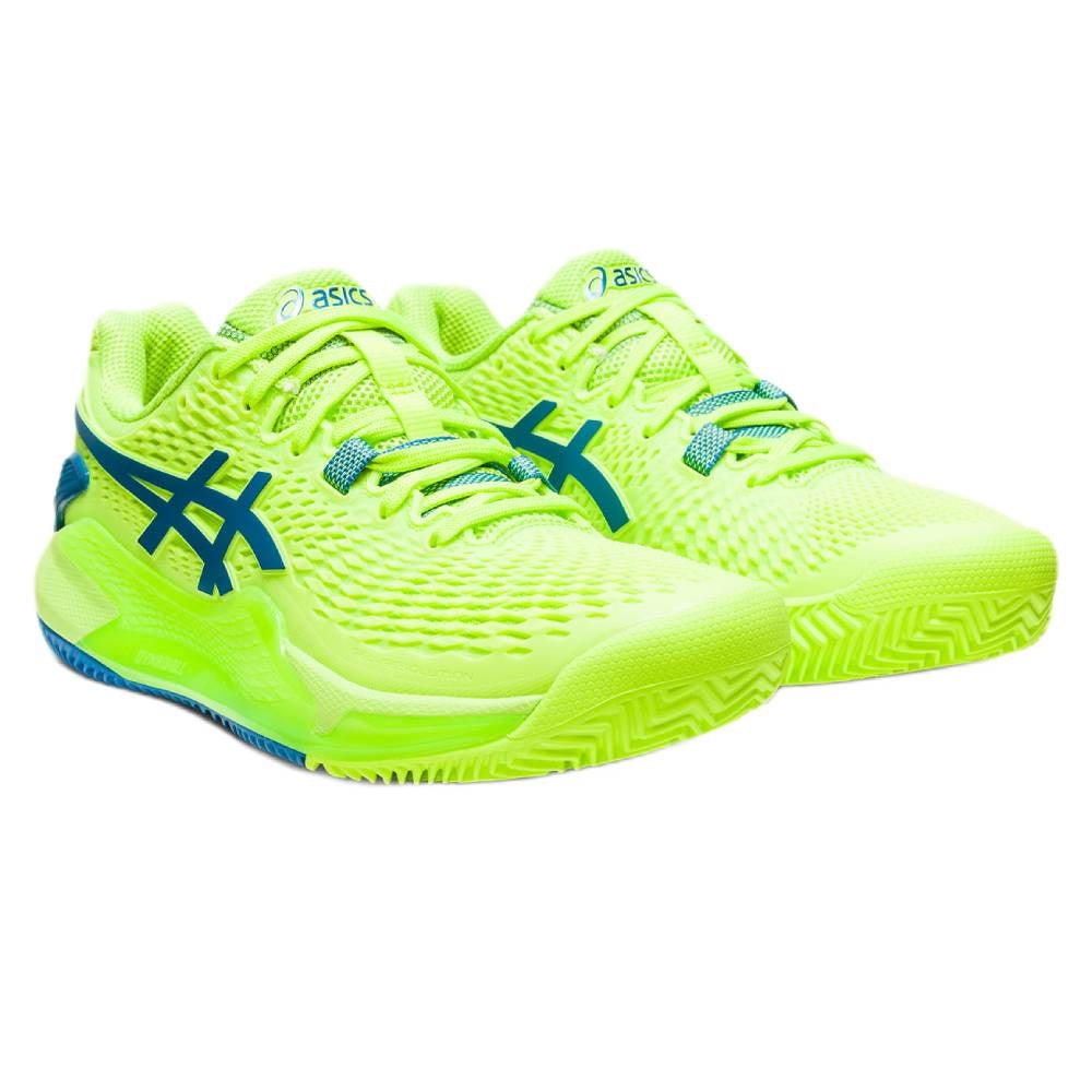 ASICS Gel Resolution 9 Women's Clay Court Tennis Shoes - Lightweight Performance Sneakers for Women (Green/Blue) | Perfect for Clay Courts, Tennis Training & Competitive Matches
