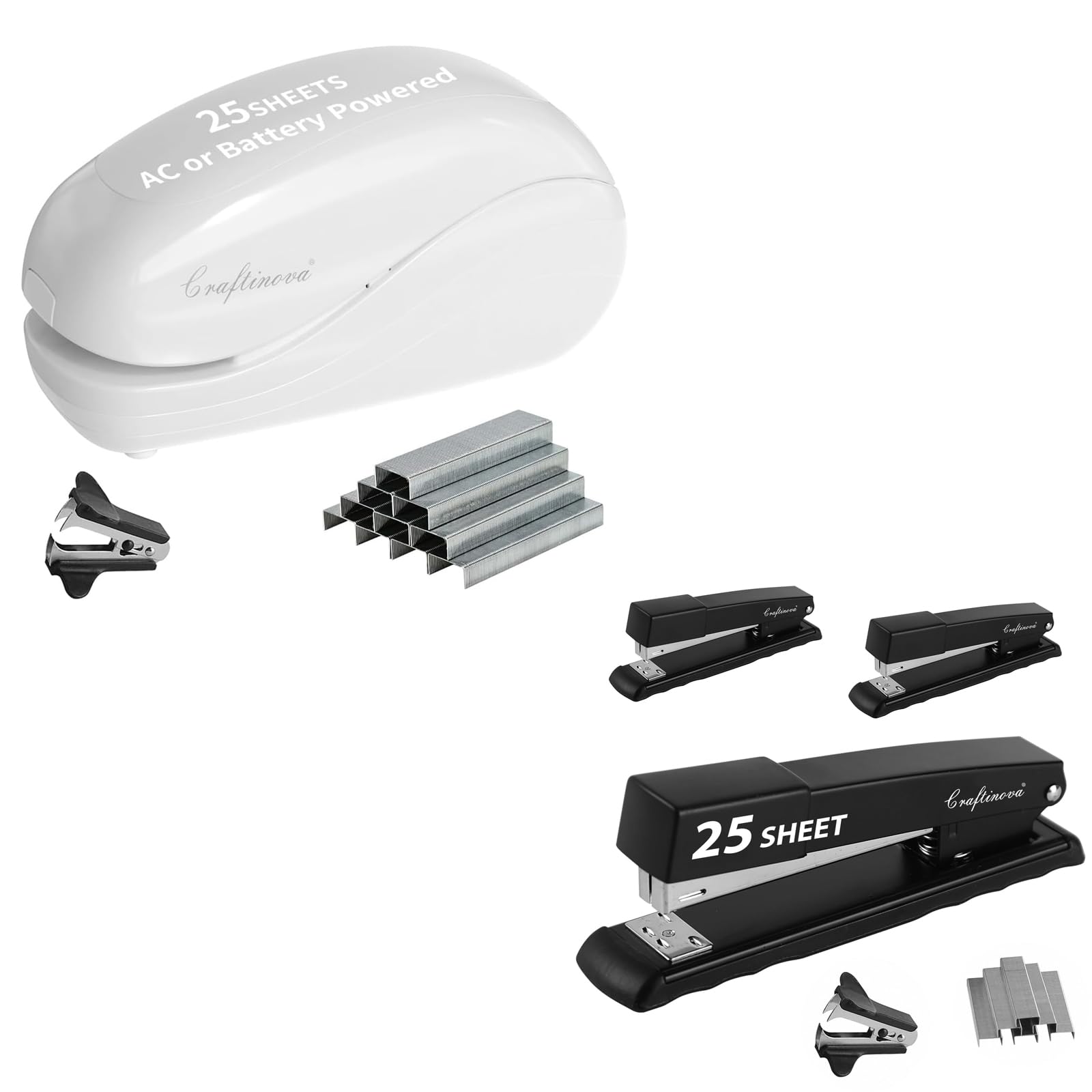 Electric Stapler for Office & Home Use - Heavy Duty Metal Desktop Stapler with 100 Sheet Capacity - Perfect for Paper, Documents, and Craft Projects