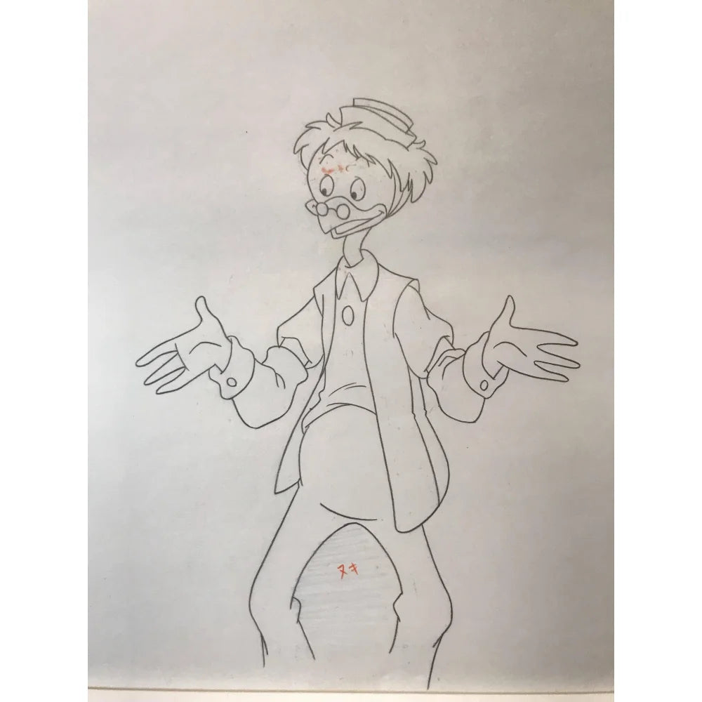 Original Ducktales Disney 90s TV Show Production Sketch Drawing & Cell with COA 1/1 - Rare Collectible for Disney Fans, Animation Art Lovers & 90s Nostalgia - Perfect for Home Decor, Gift Giving & Memorabilia Display