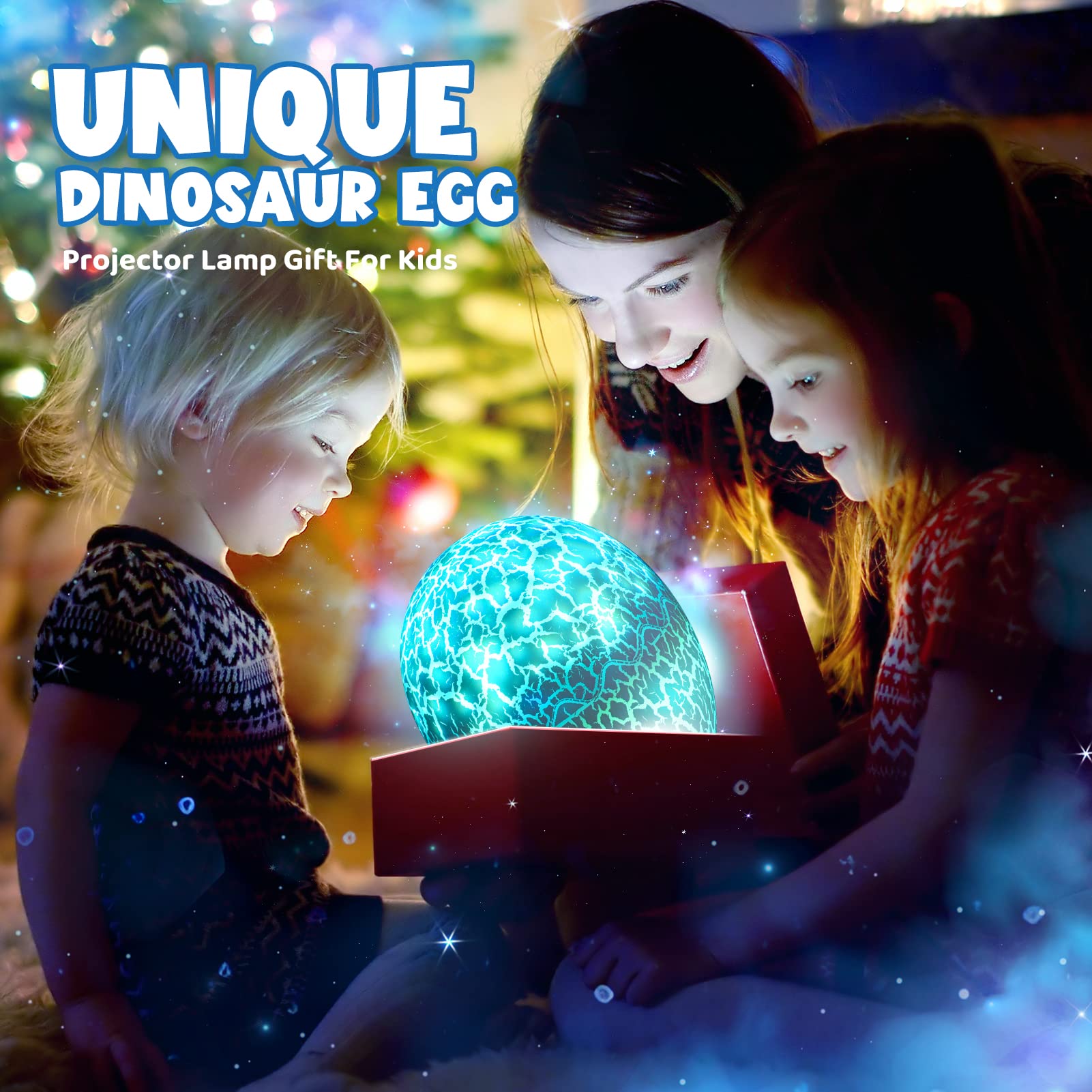 Chardfun Dinosaur Egg Projection Toy - Sensory Dinosaur Toys for 1-9 Year Old Boys, Autism-Friendly Birthday Gift for Kids, Perfect for Bedtime Stories and Interactive Play