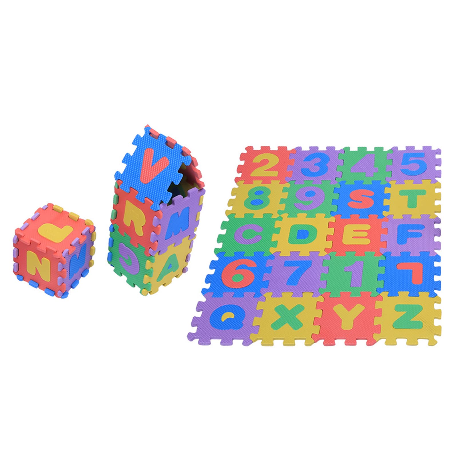 36Pcs Soft EVA Foam Play Mat with Numbers & Letters for Baby Crawling & Learning