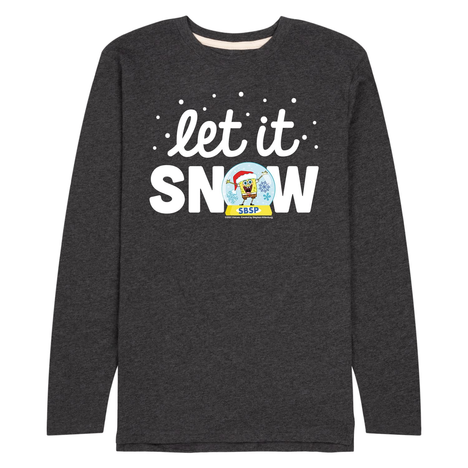 Spongebob Squarepants Christmas & Hanukkah Men's Long Sleeve T-Shirt | Funny Holiday Graphic Tee for Parties & Gift Giving