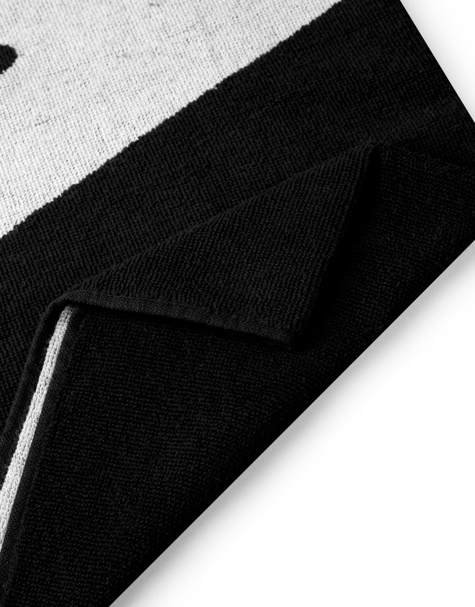 Custom Embroidered Logo Towel - Premium Black & White Cotton Towel for Gym, Spa, Beach & Pool Use