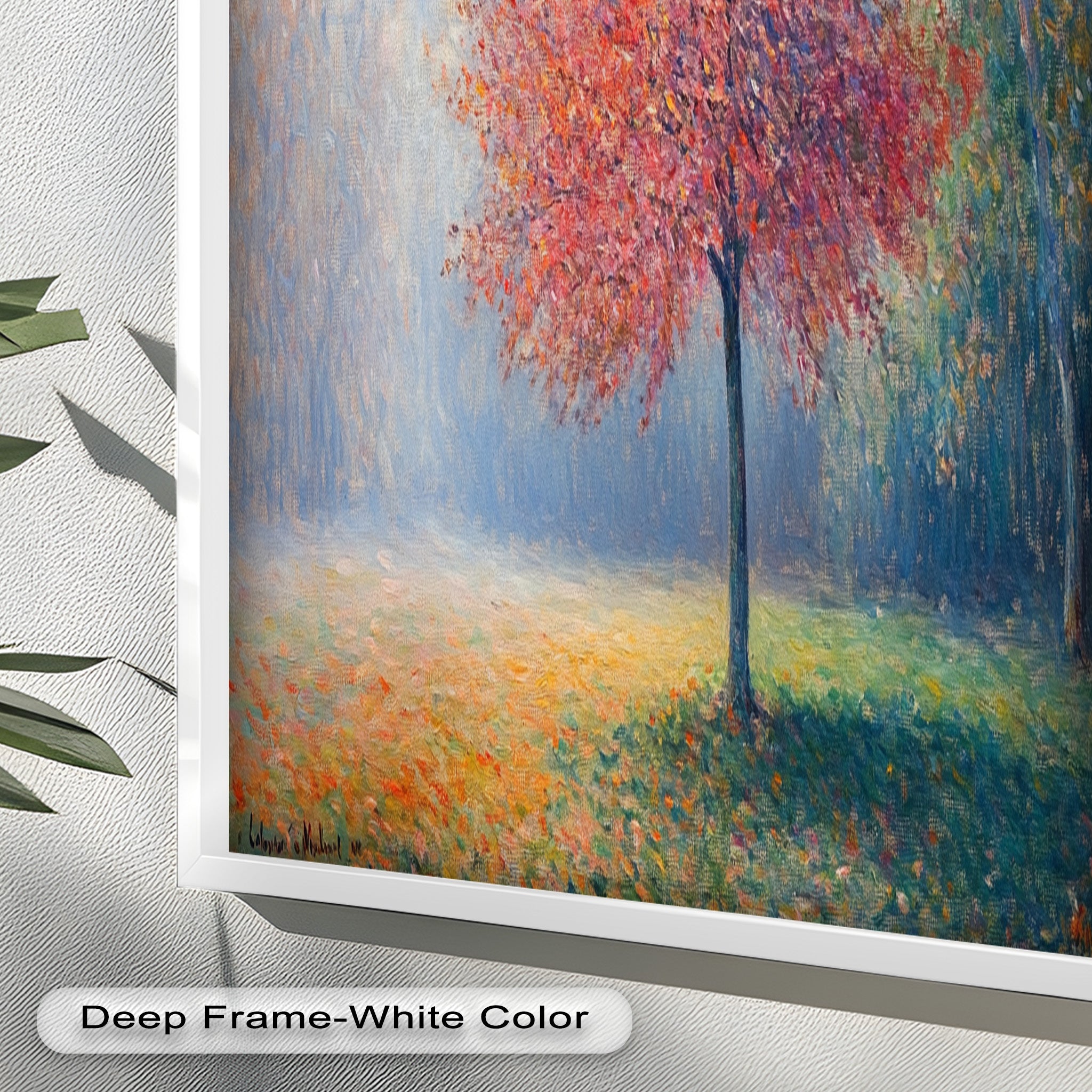 Autumn Radiance Impressionist Oil Painting - Handmade Landscape Artwork for Home Decor, Office Wall, Living Room & Gift