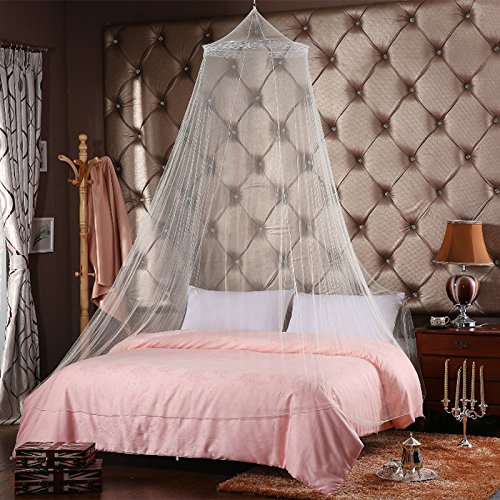 Hanging Mosquito Net Canopy - Portable Bed Canopy with Round Dome Design for Outdoor Camping & Indoor Protection
