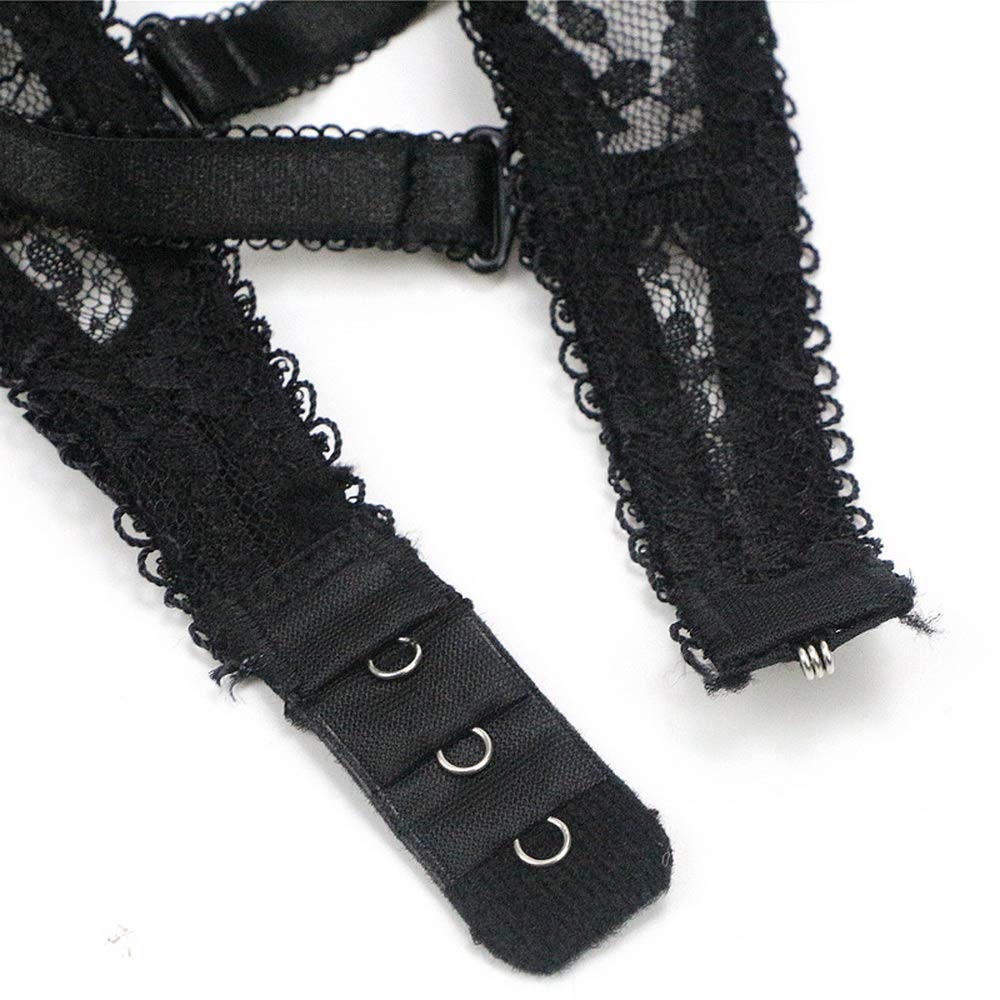 Sexy Push Up Lace Bra and Bikini Panties Set for Women - Comfortable Lingerie Underwear Set with Floral Lace Design - Perfect for Valentine's Day, Honeymoon and Romantic Nights