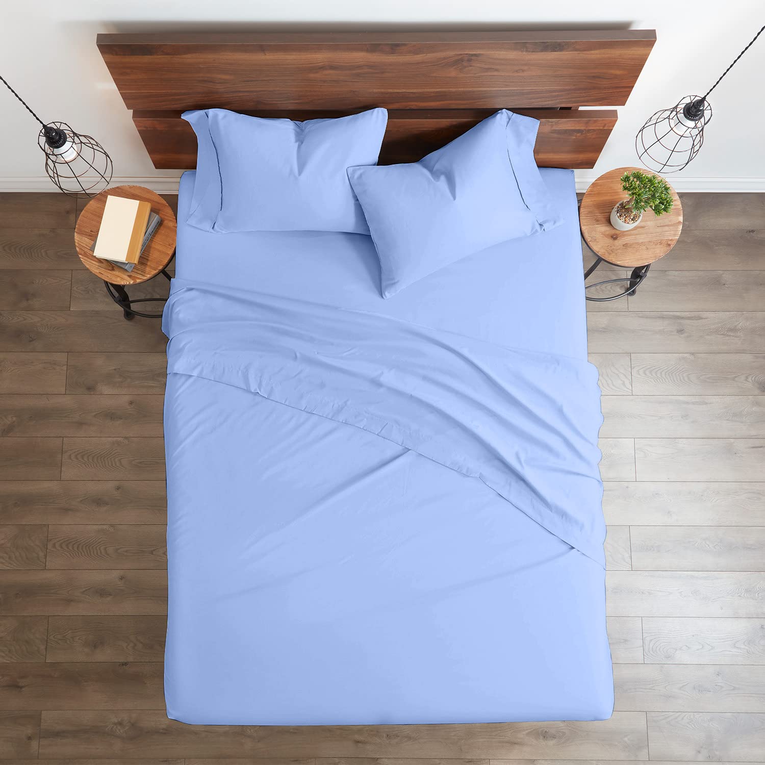 Premium 100% Giza Egyptian Cotton Split King Sheet Set - Ultra Soft & Breathable Luxury Bedding, 16