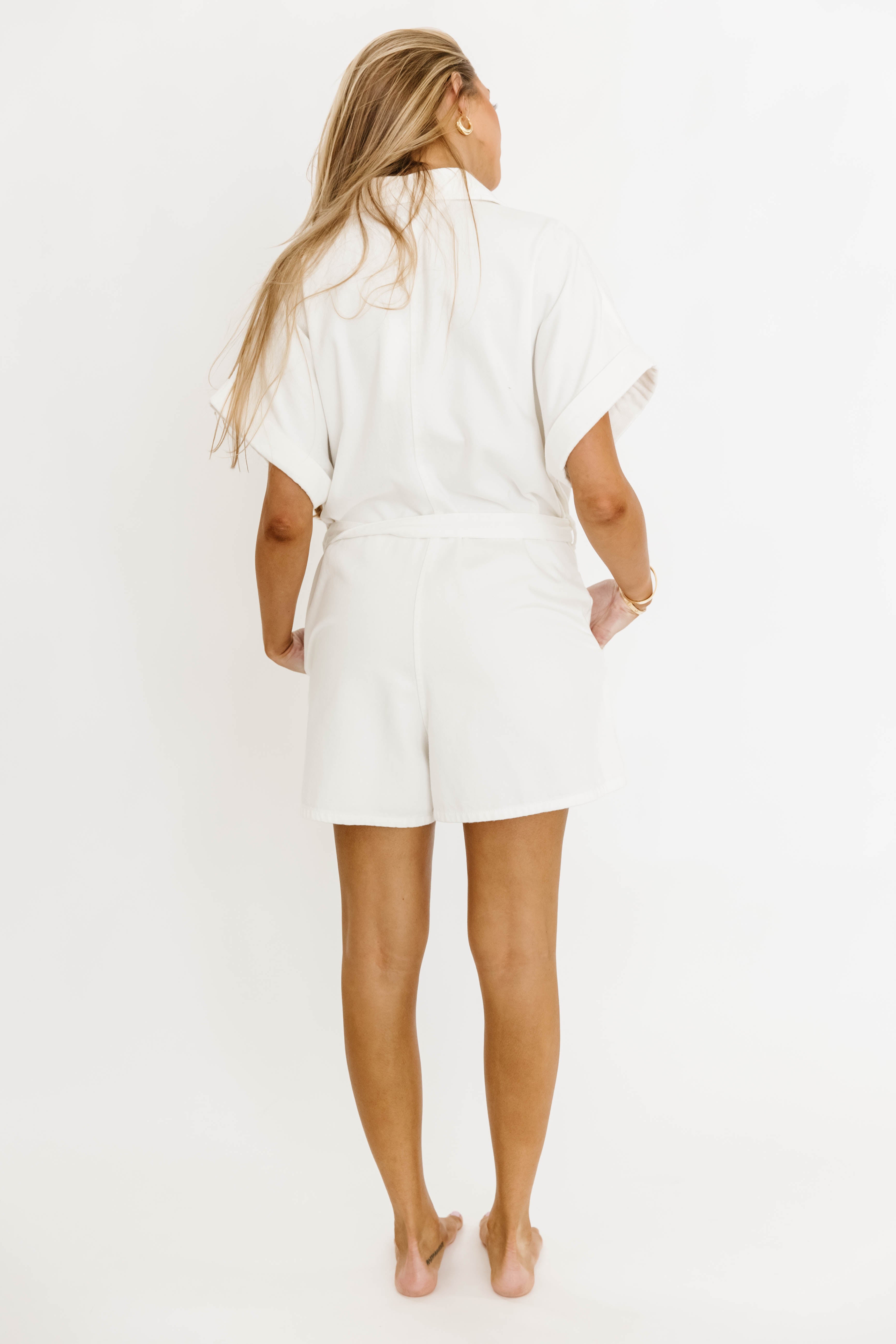 Gina 100% Cotton Romper for Women - Soft & Comfortable White Jumpsuit - Perfect for Summer Outfits, Beach Vacations & Casual Wear