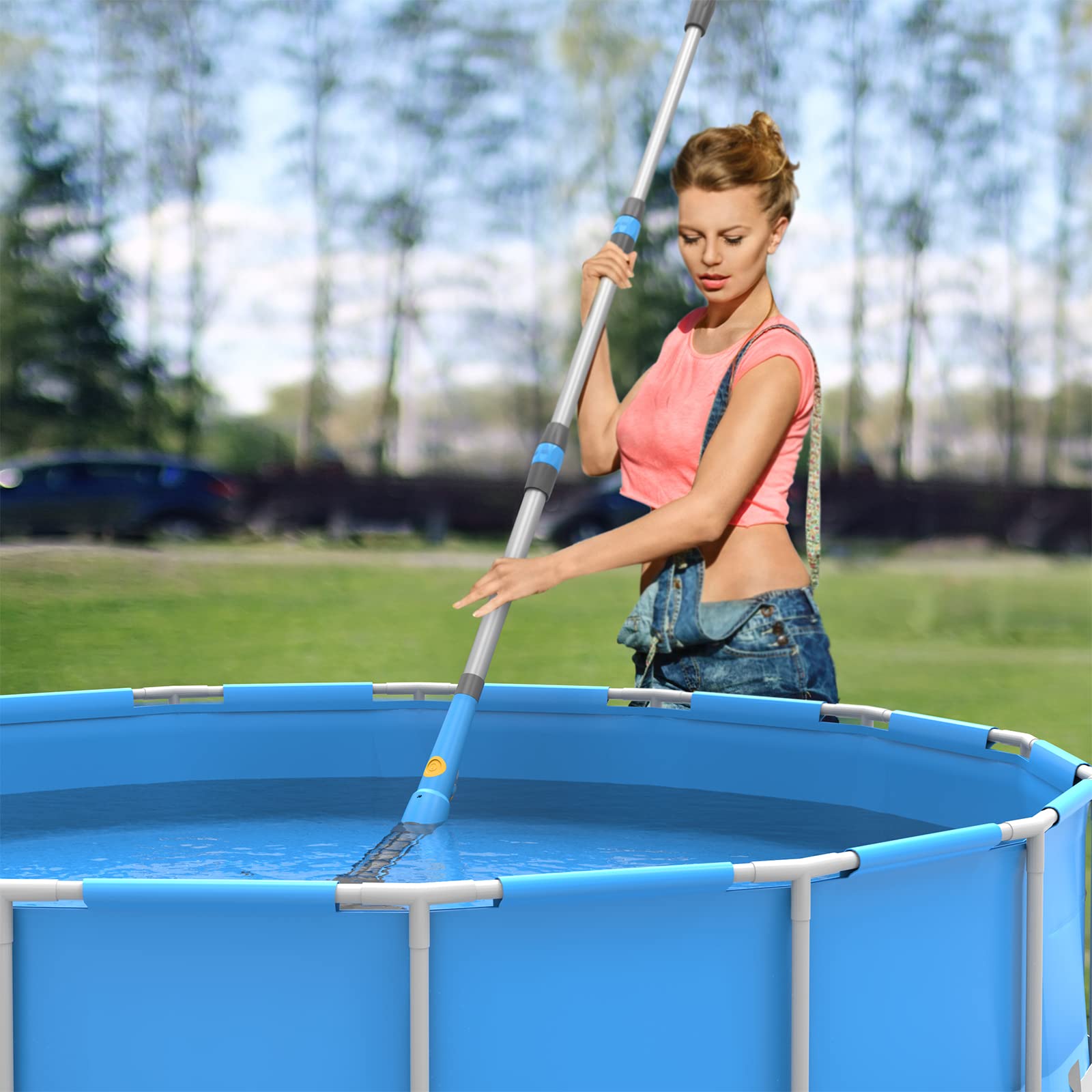 Rechargeable Cordless Pool Vacuum Cleaner - Handheld Above Ground Pool Cleaner for Spas, Hot Tubs & Swimming Pools | Portable Pool Maintenance Tool for Leaves, Dirt & Debris | Perfect for Quick Cleaning & Regular Pool Maintenance