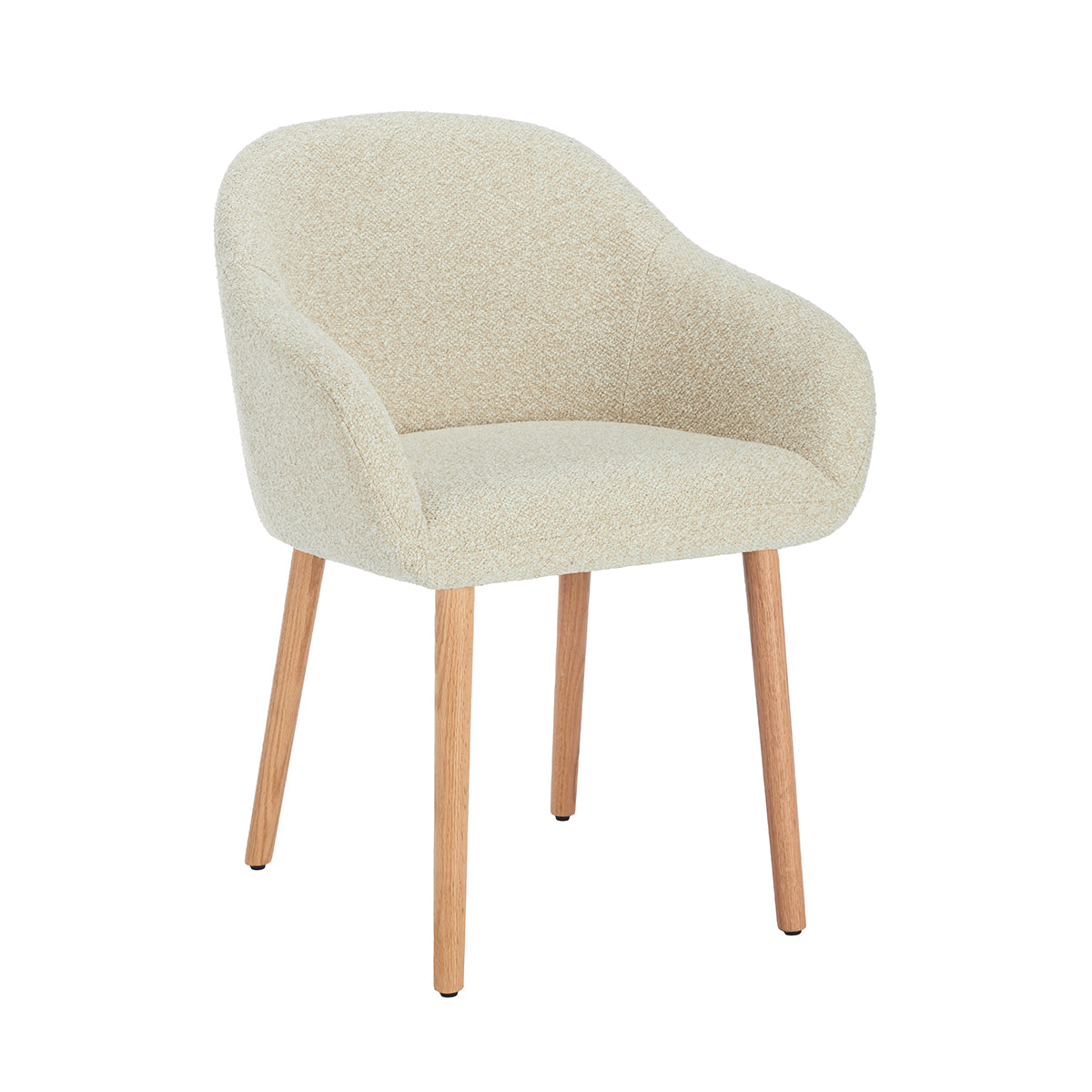 Chloe Boucle Upholstered Dining Arm Chair - Modern Velvet Accent Chair for Kitchen, Dining Room & Office - Comfortable & Stylish Seating Solution