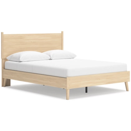 Cabinella Queen Size Platform Bed Frame with 2 Nightstands - Modern Wooden Bedroom Set for Small Spaces & Guest Rooms