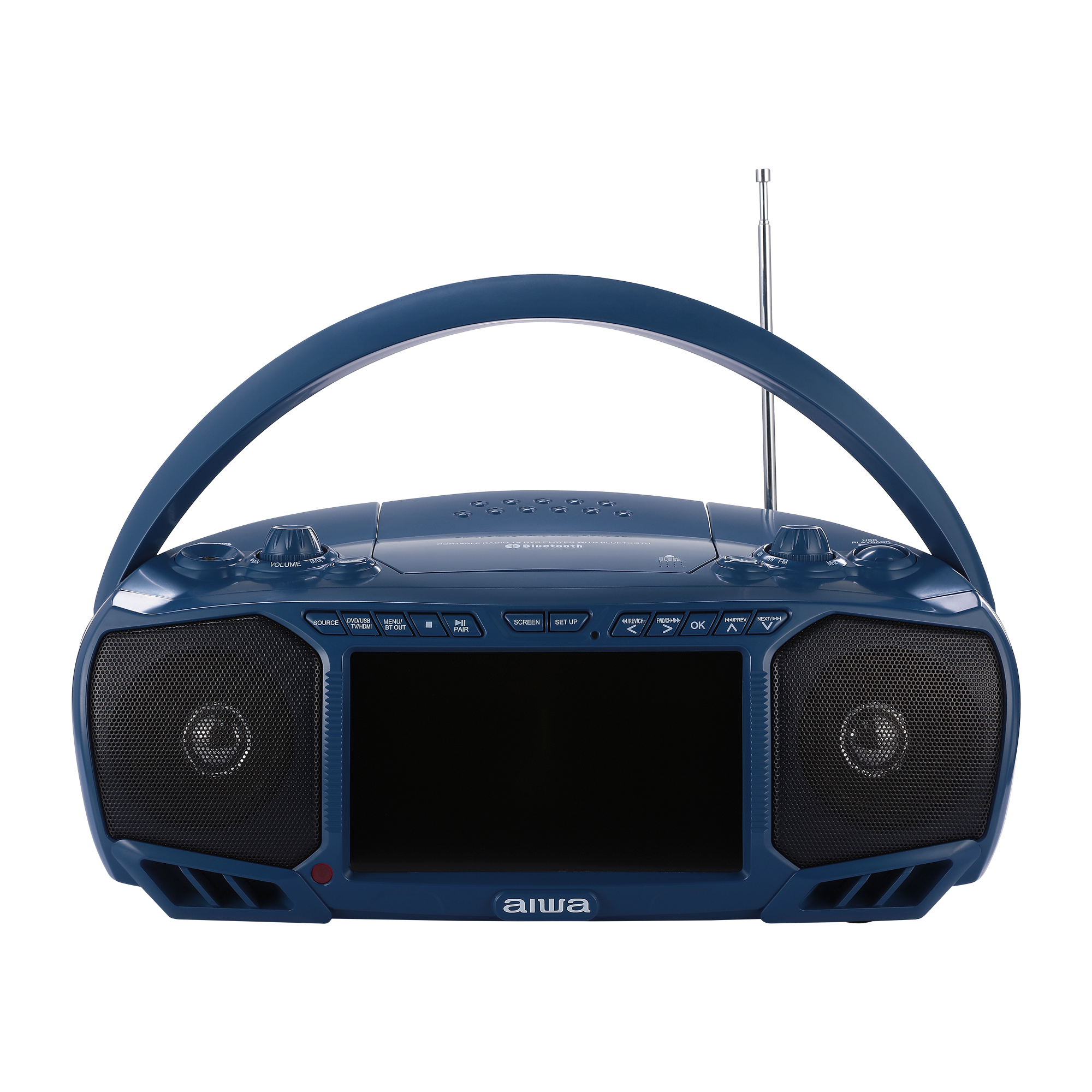 Portable Bluetooth Boombox with FM Radio, TV Tuner, USB & AUX Input - Perfect for Outdoor Parties, Beach Trips, and Home Entertainment