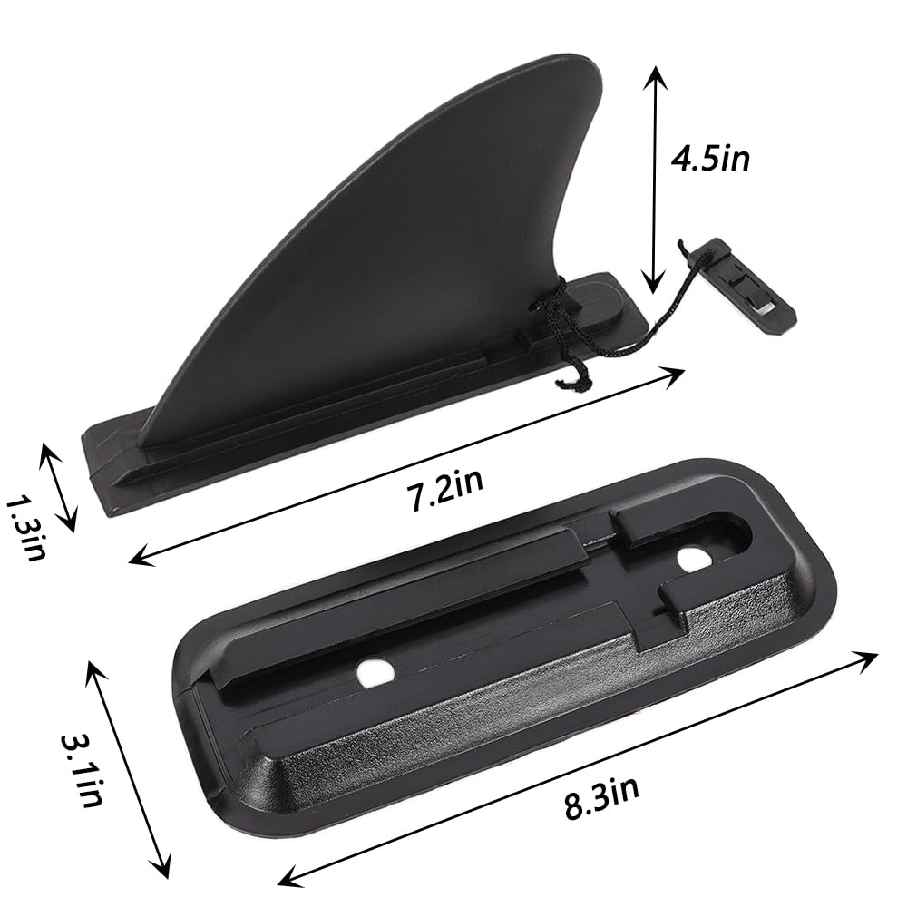 **4-Inch Detachable Surfing Fins for Inflatable Paddle Boards – Center Fin with Base & Dock Tail Fin – Compatible with Longboards, Surfboards & Kayaks – Ideal for Surfing, Paddling & Water Sports**