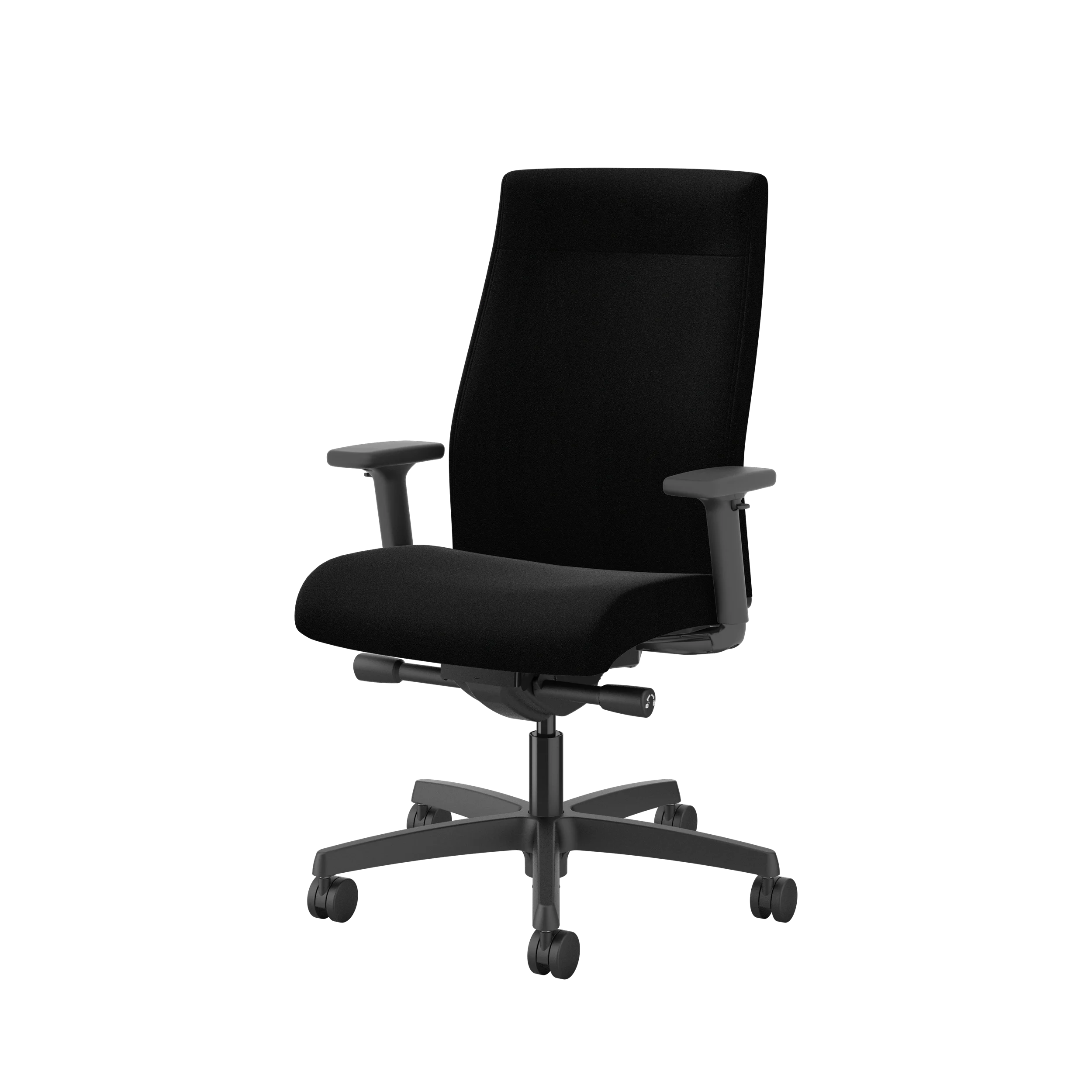 HON Ignition Upholstered Mid Back Office Chair - Ergonomic Mesh Task Chair with Adjustable Lumbar Support for Home & Office Workspace - Perfect for Long Hours of Computer Work and Video Conferencing