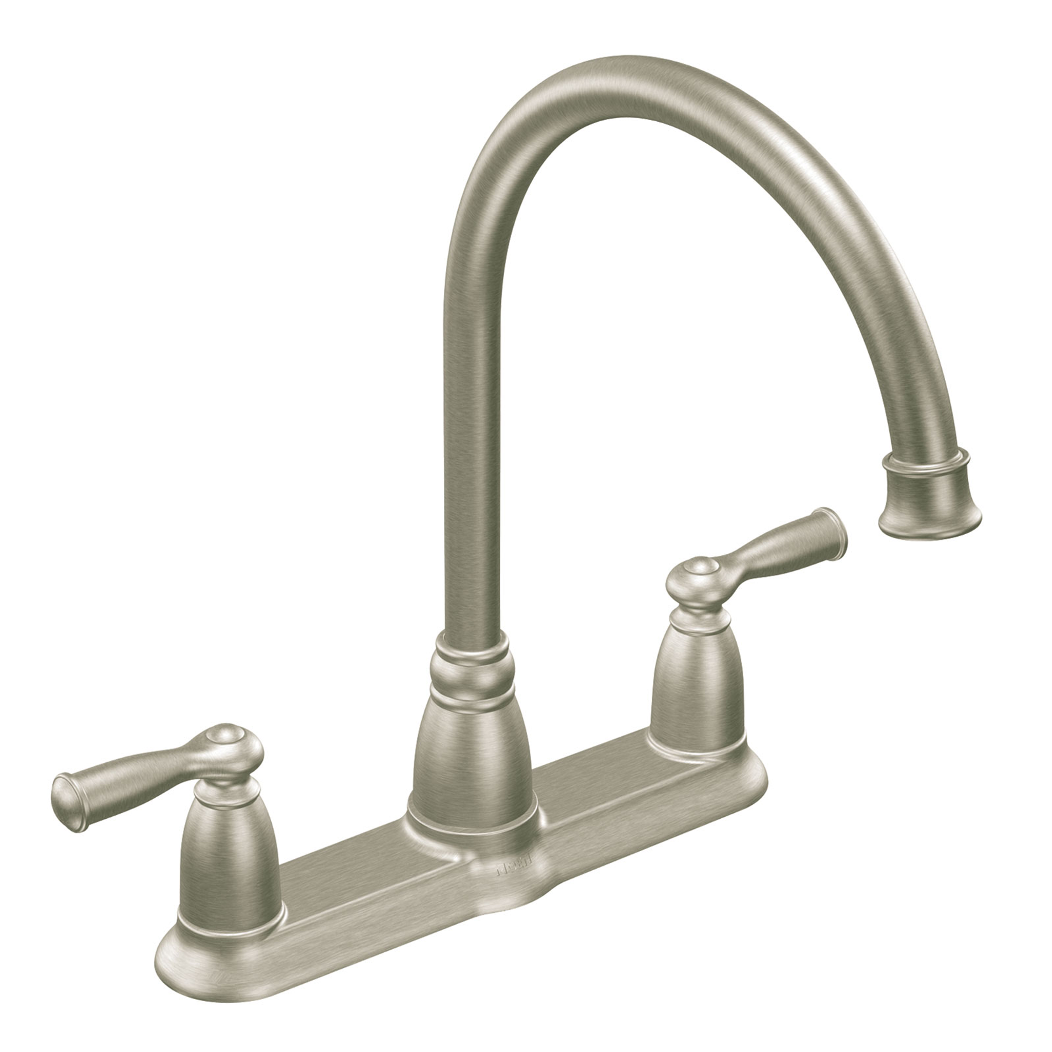 Banbury Chrome Two Handle High Arc Kitchen Faucet - Modern Pull-Down Sprayer for Easy Dishwashing & Food Prep - Perfect for Farmhouse & Contemporary Kitchens