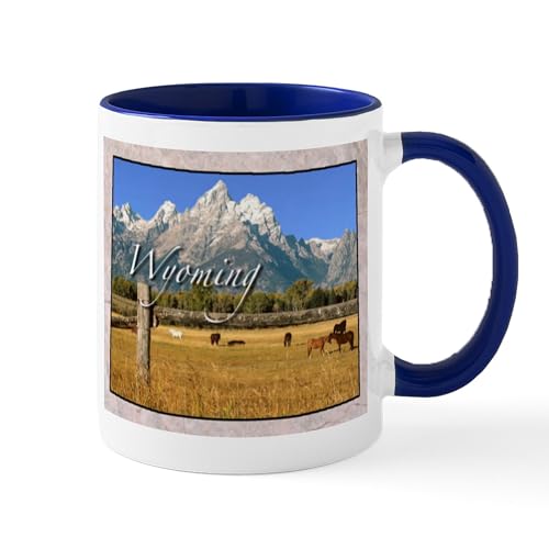 White/Navy Inside - Wyoming Mugs