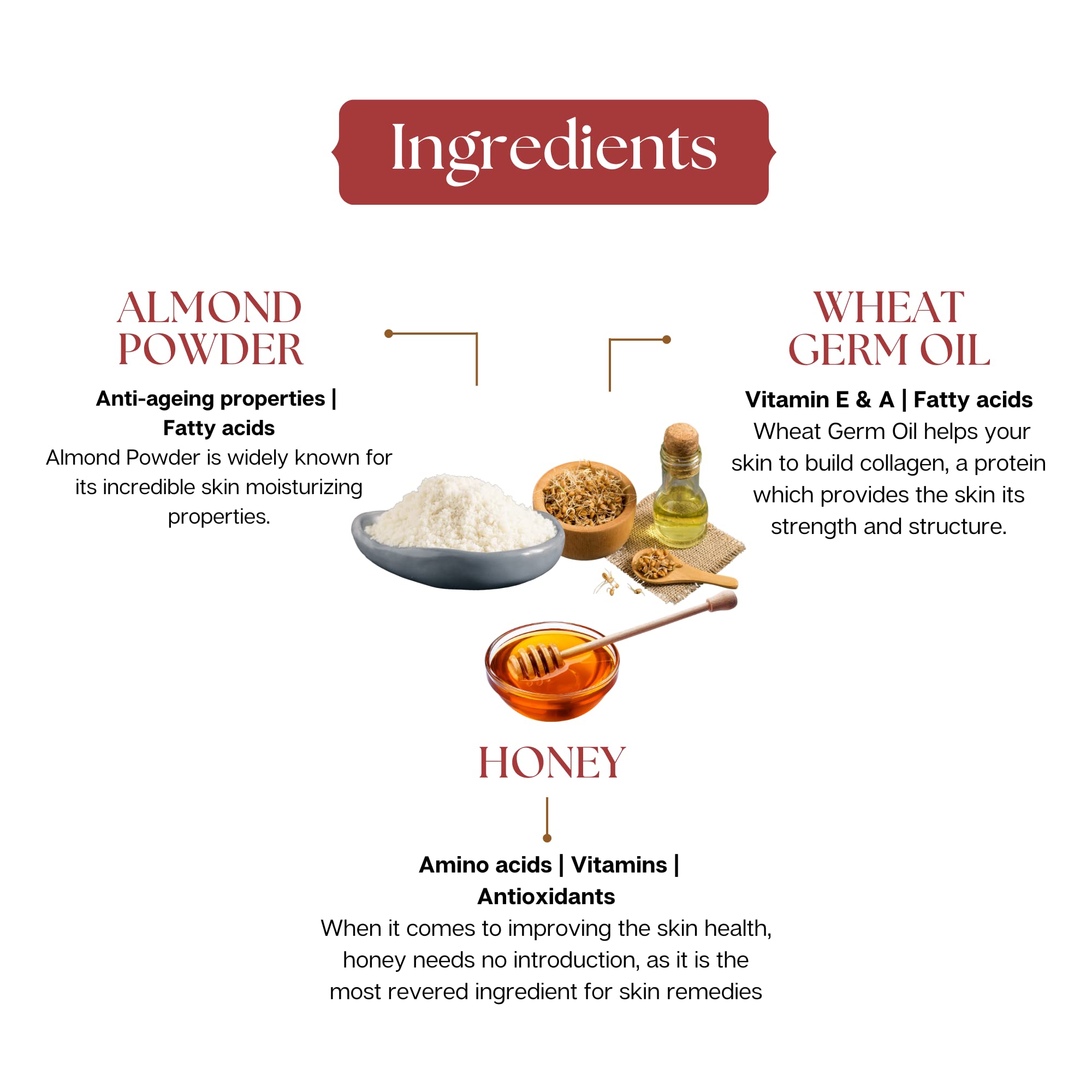 Organic Ayurvedic Almond Giri Powder Face Scrub & Herbal Soap (50g) - Natural Blackhead Remover, Dark Spot Treatment, Moisturizing & Nourishing Facial Cleanser - Paraben & Sulfate Free - Perfect for Daily Skincare & Spa Routine