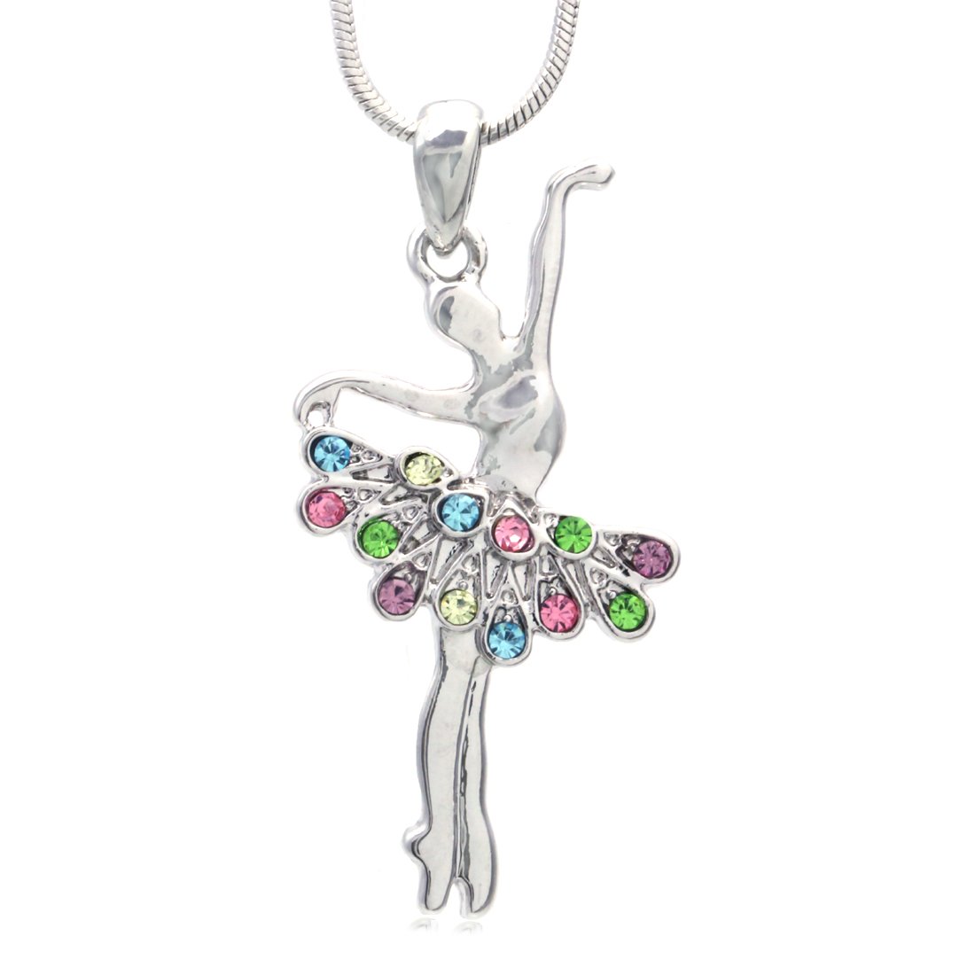 Elegant Ballerina Dancer Ballet Pendant Necklace - Sterling Silver Charm Jewelry Gift for Dancers, Ballet Lovers | Perfect for Performances, Recitals & Special Occasions