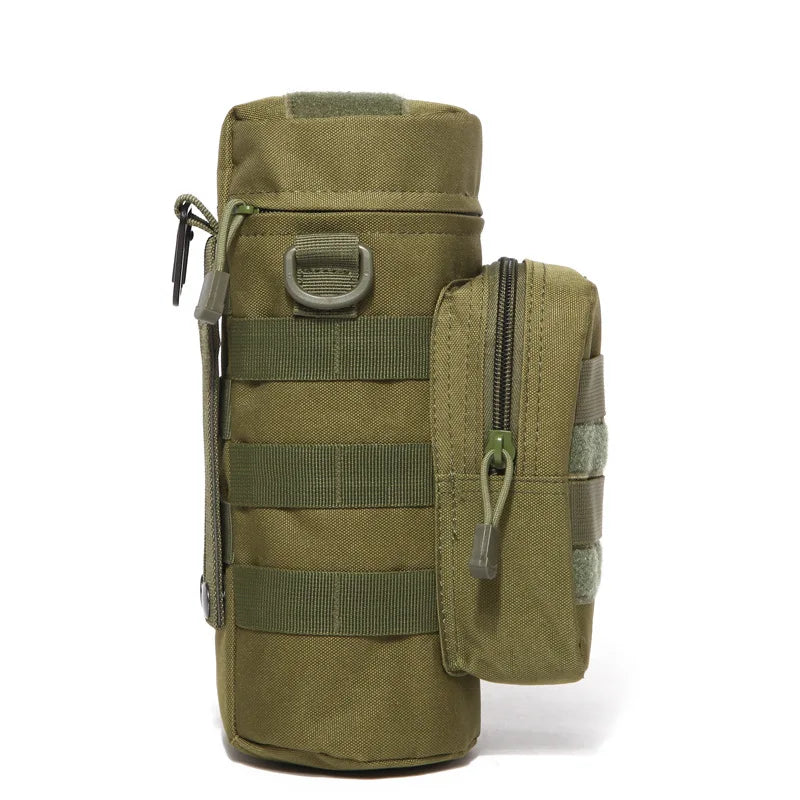 Tactical MOLLE Water Bottle Pouch with Adjustable Detachable Strap - Perfect for Hiking, Camping, and Outdoor Adventures