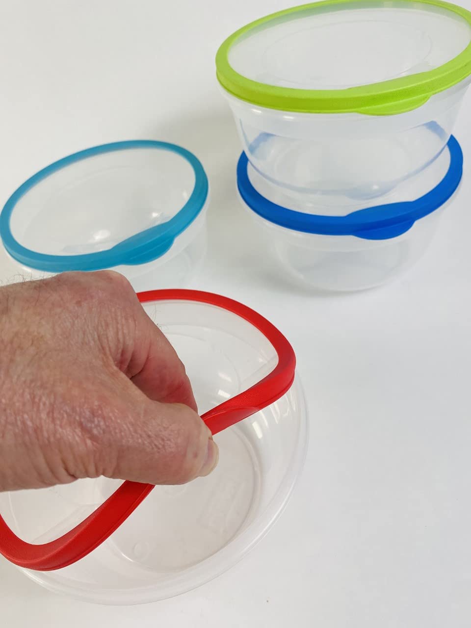 Airtight Food Storage Containers with Rubber-Sealed Lids - 7 Inch Round 1.9 Quart (4 Pack) - Perfect for Meal Prep, Leftovers & Pantry Organization