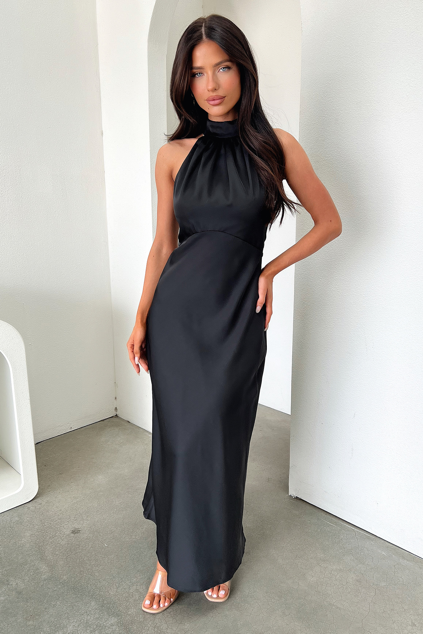 Elegant Daphne Black Dress for Women - Perfect for Parties, Weddings & Evening Events