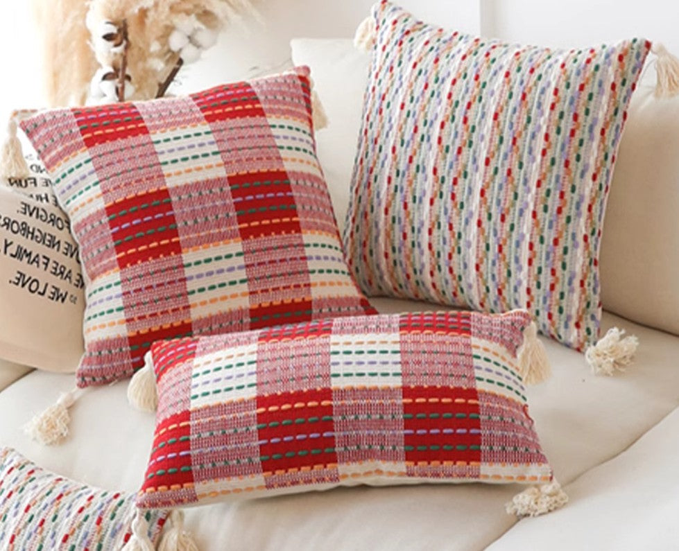 **Vibrant Modern Sofa Pillow Covers - Decorative Cushion Covers for Couch & Living Room - Soft & Stylish Home Decor for Cozy Spaces**